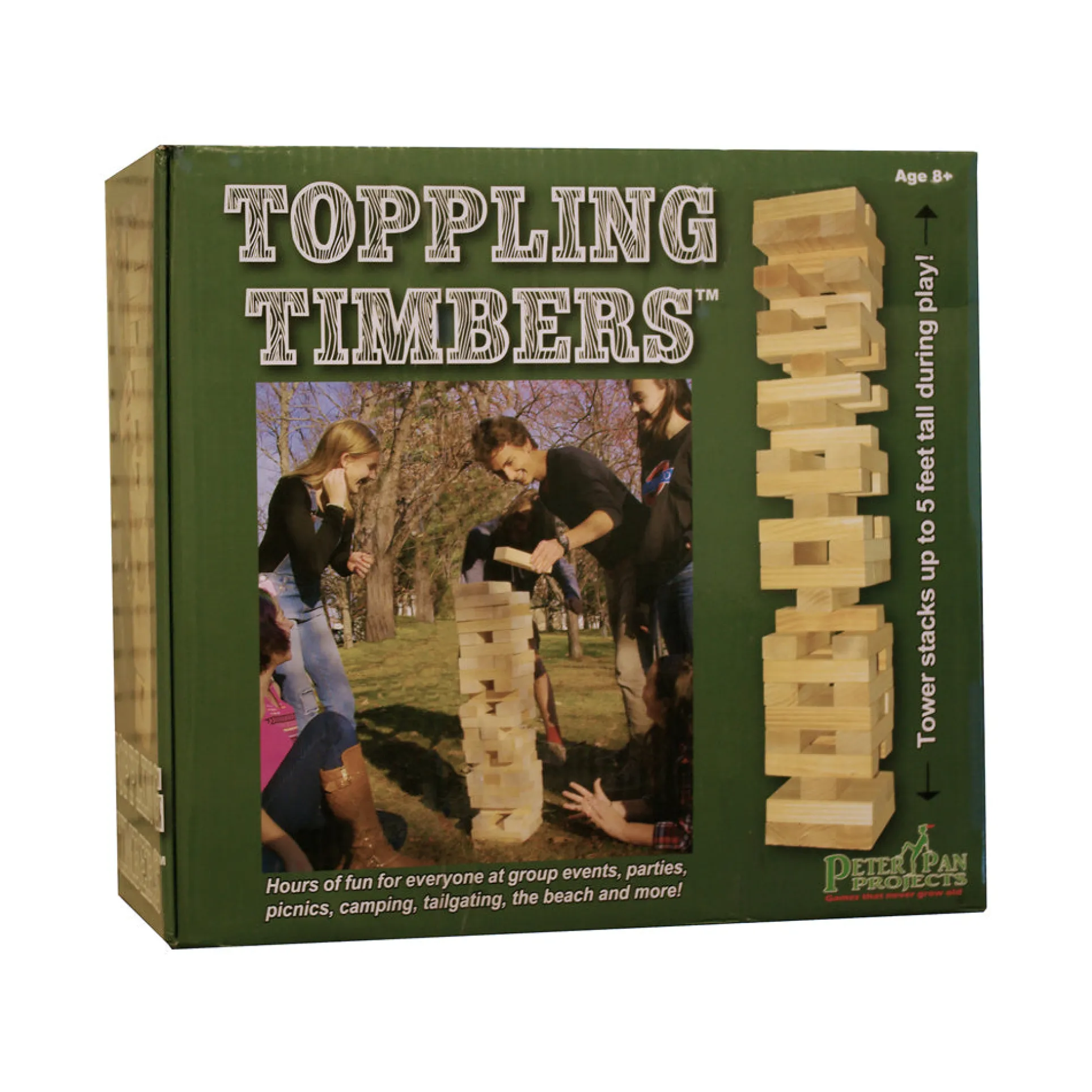 Toppling Timbers Giant Block Tower Game by Front Porch Classics