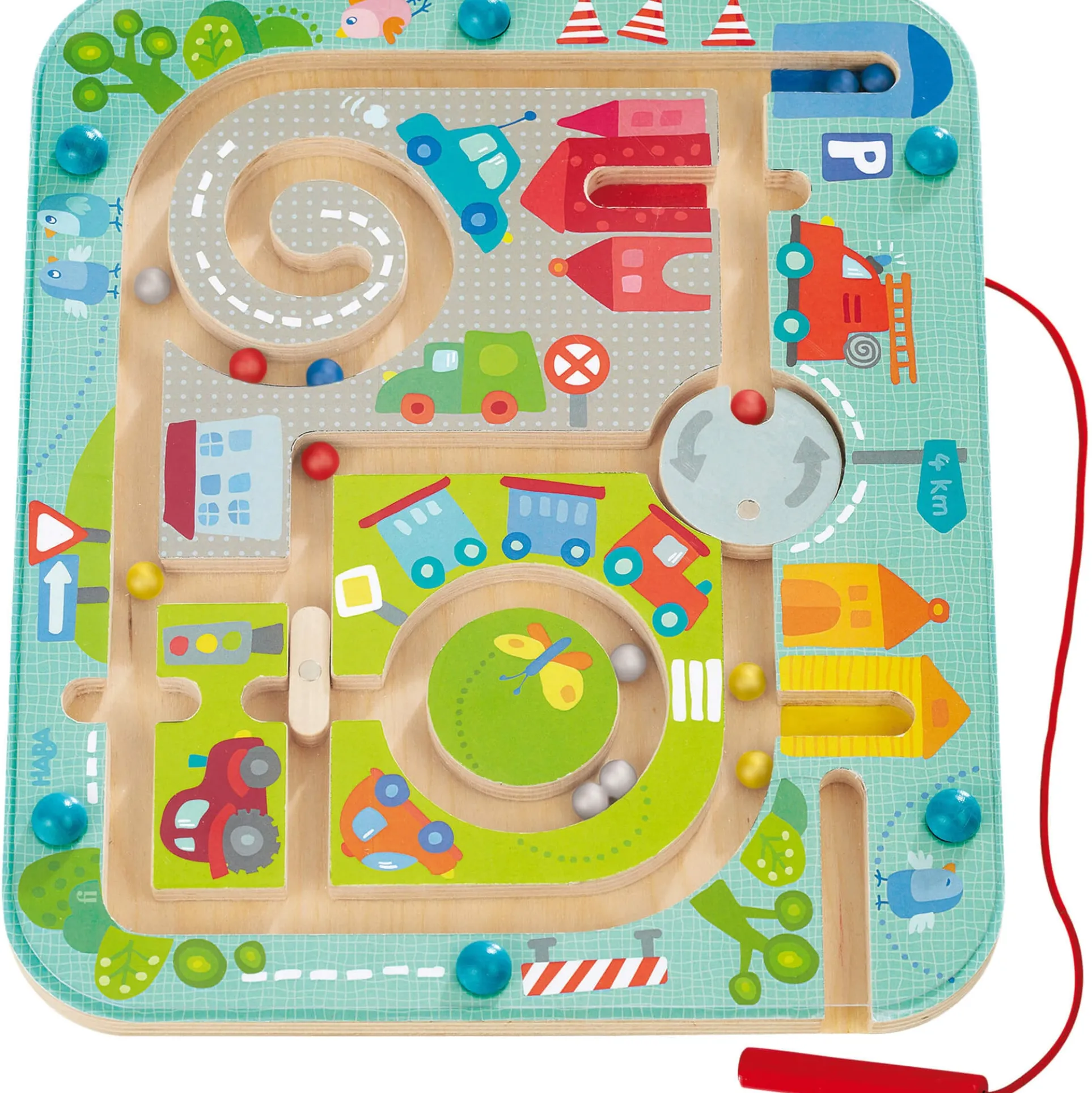 Town Maze Magnetic Puzzle Game - Montessori-Inspired Educational Toy