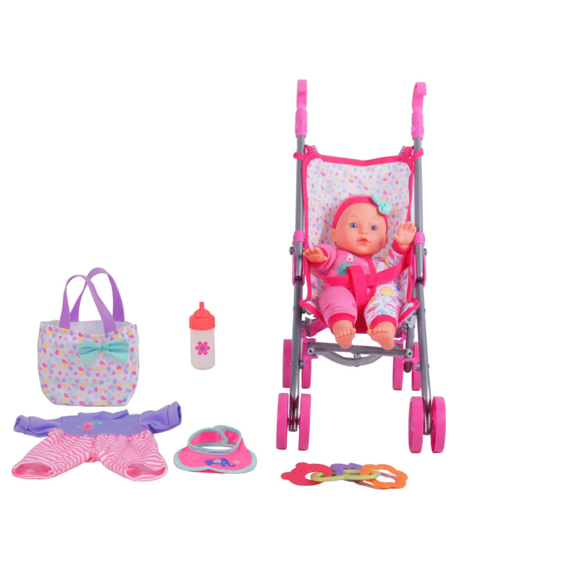 Toys R Us 12" Baby Doll Care Gift Set with Stroller