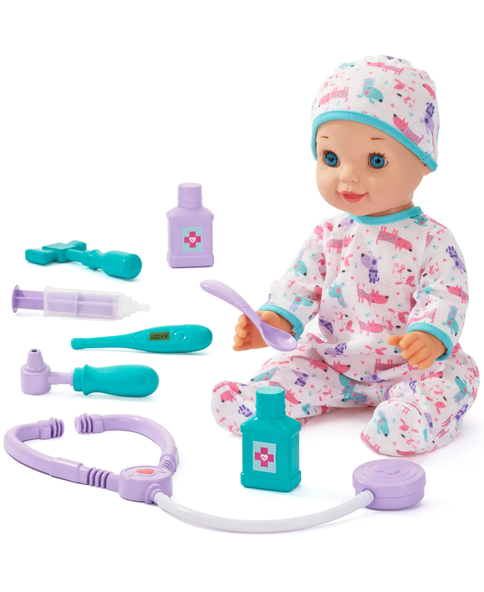 Toys R Us 14" Get Well Baby Doll Set with Medical Accessories