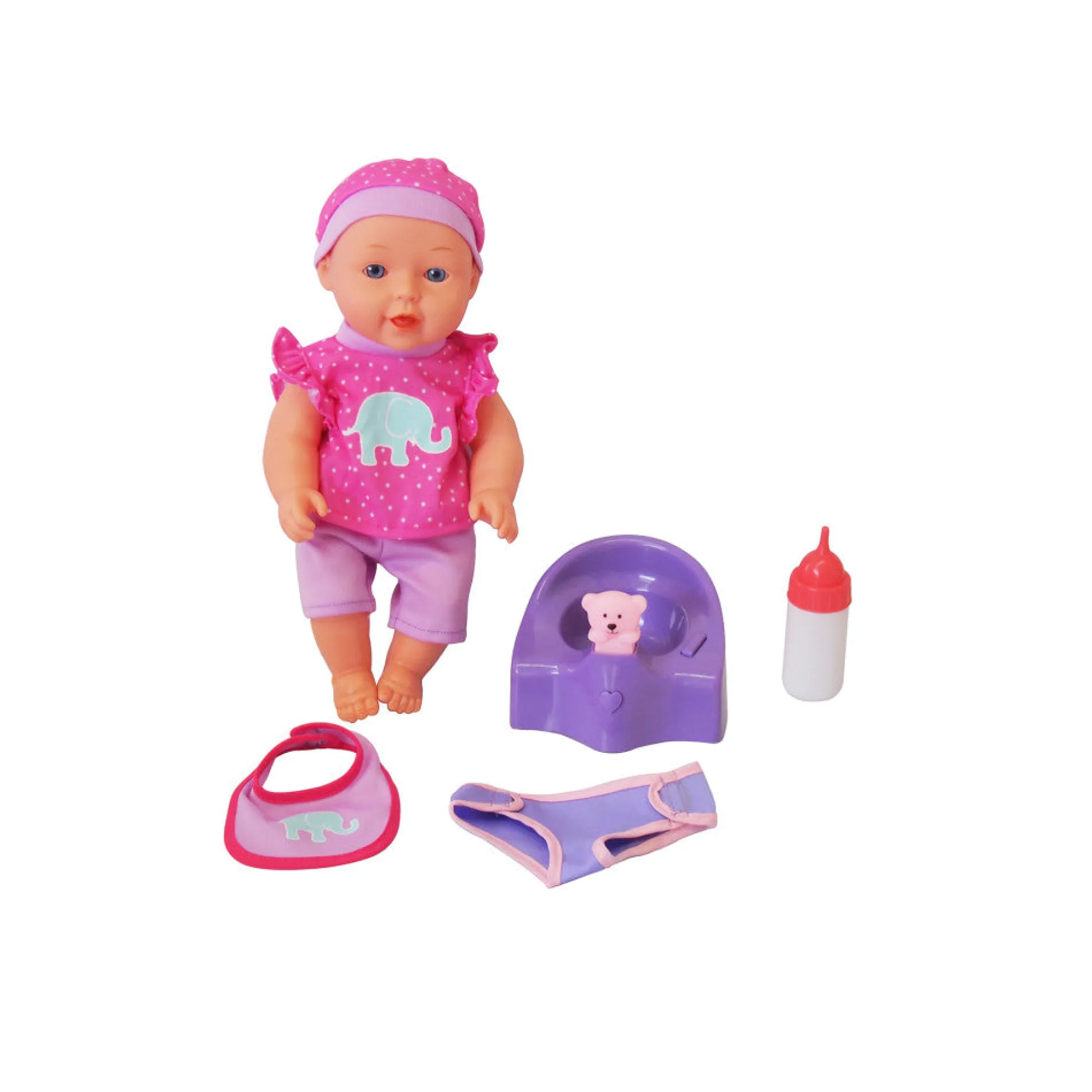 Toys R Us 12" Interactive Baby Doll with Musical Potty - Pink