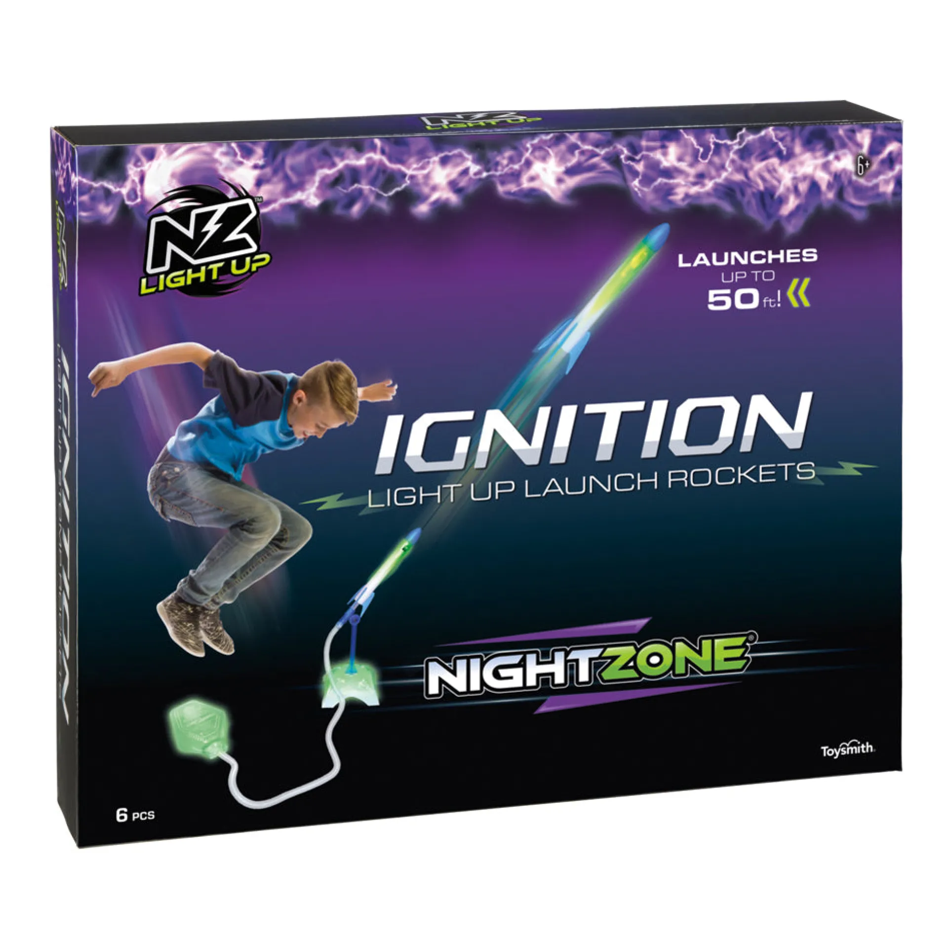 Toysmith NightZone Ignition Light Up Rocket Launcher Kit