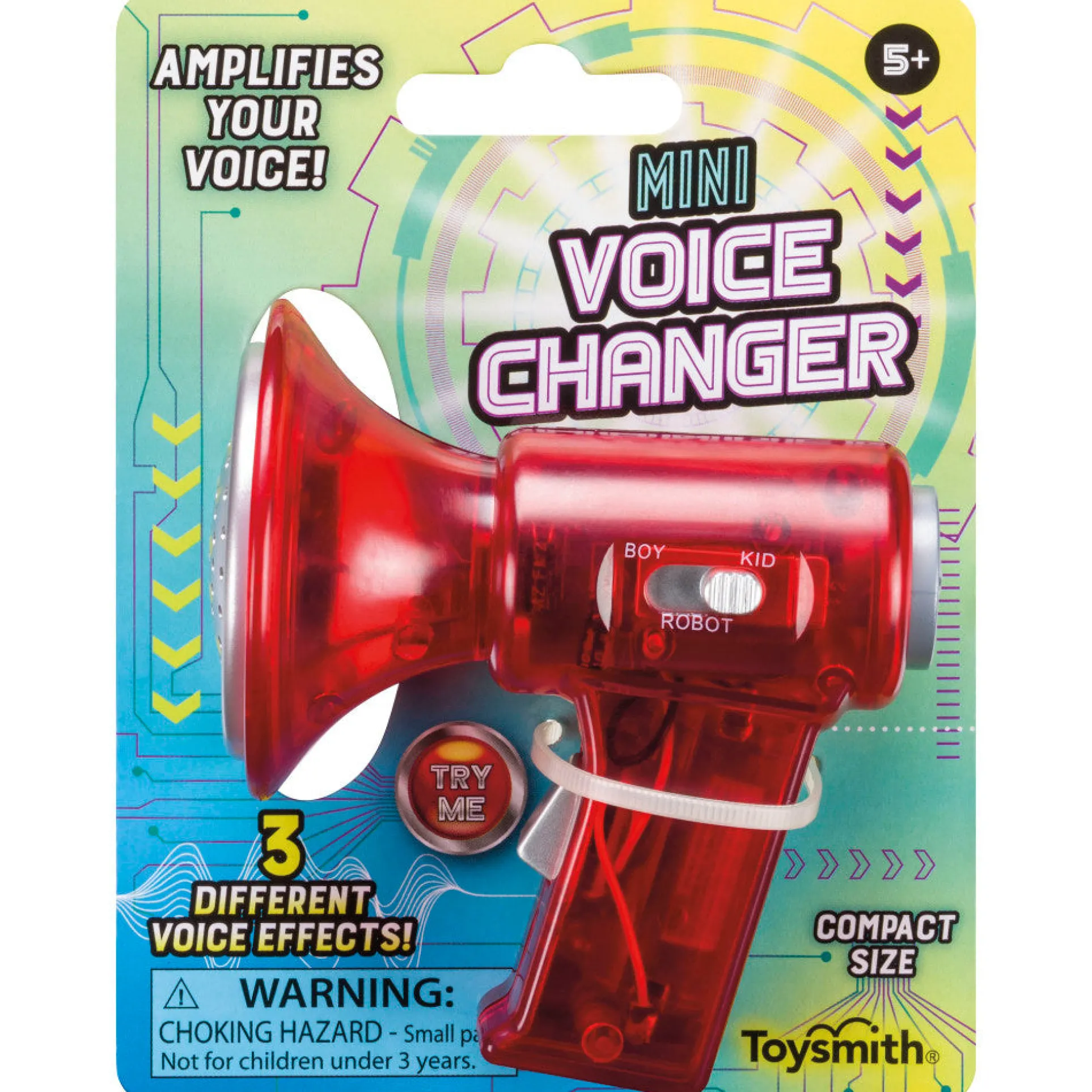 Toysmith Tech Gear Mini Voice Changer - Multi Effects - Assorted Colors