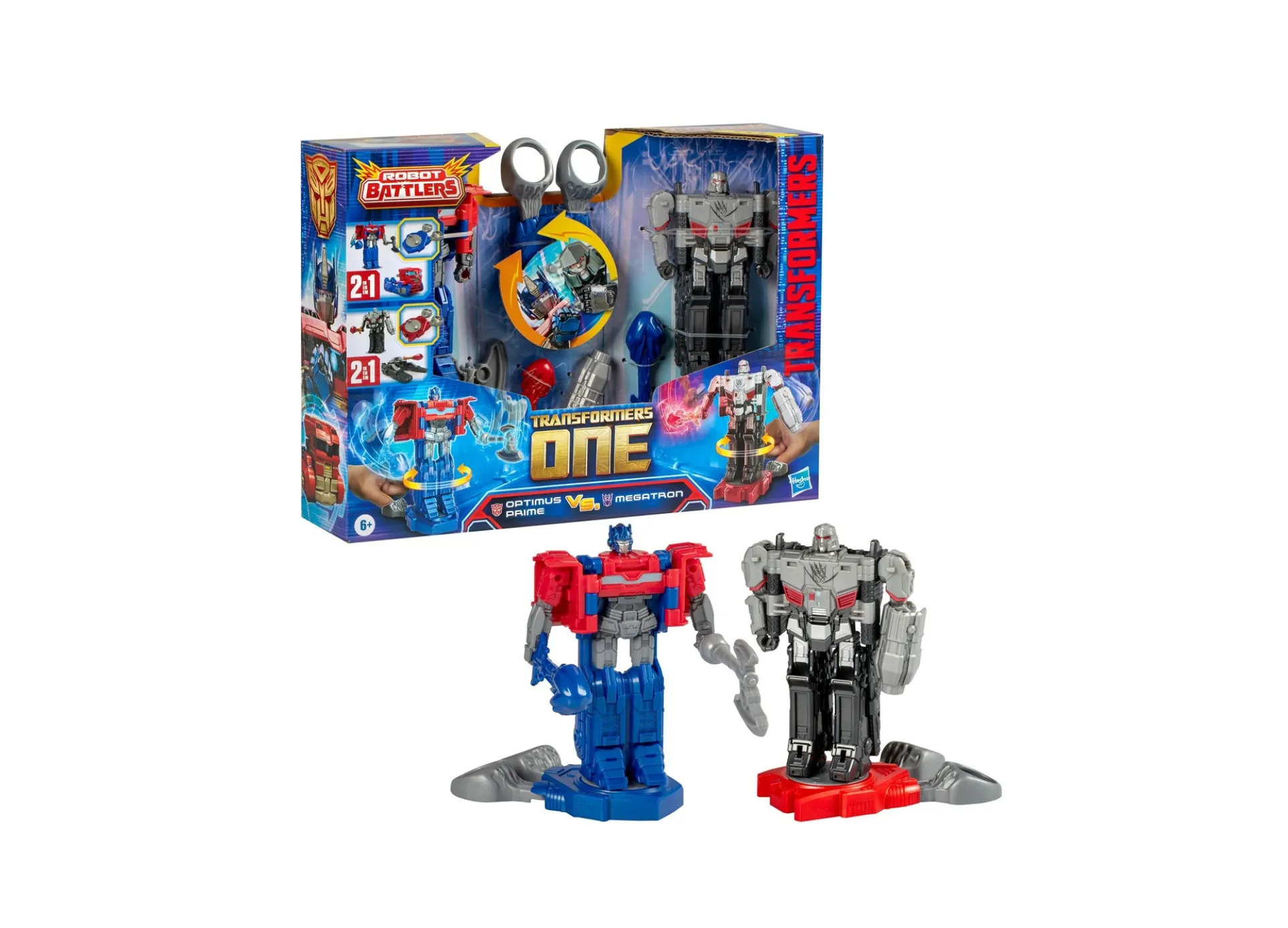 Transformers One 4.5 inch Robot Battlers Optimus Prime and Megatron Action Figure 2-Pack
