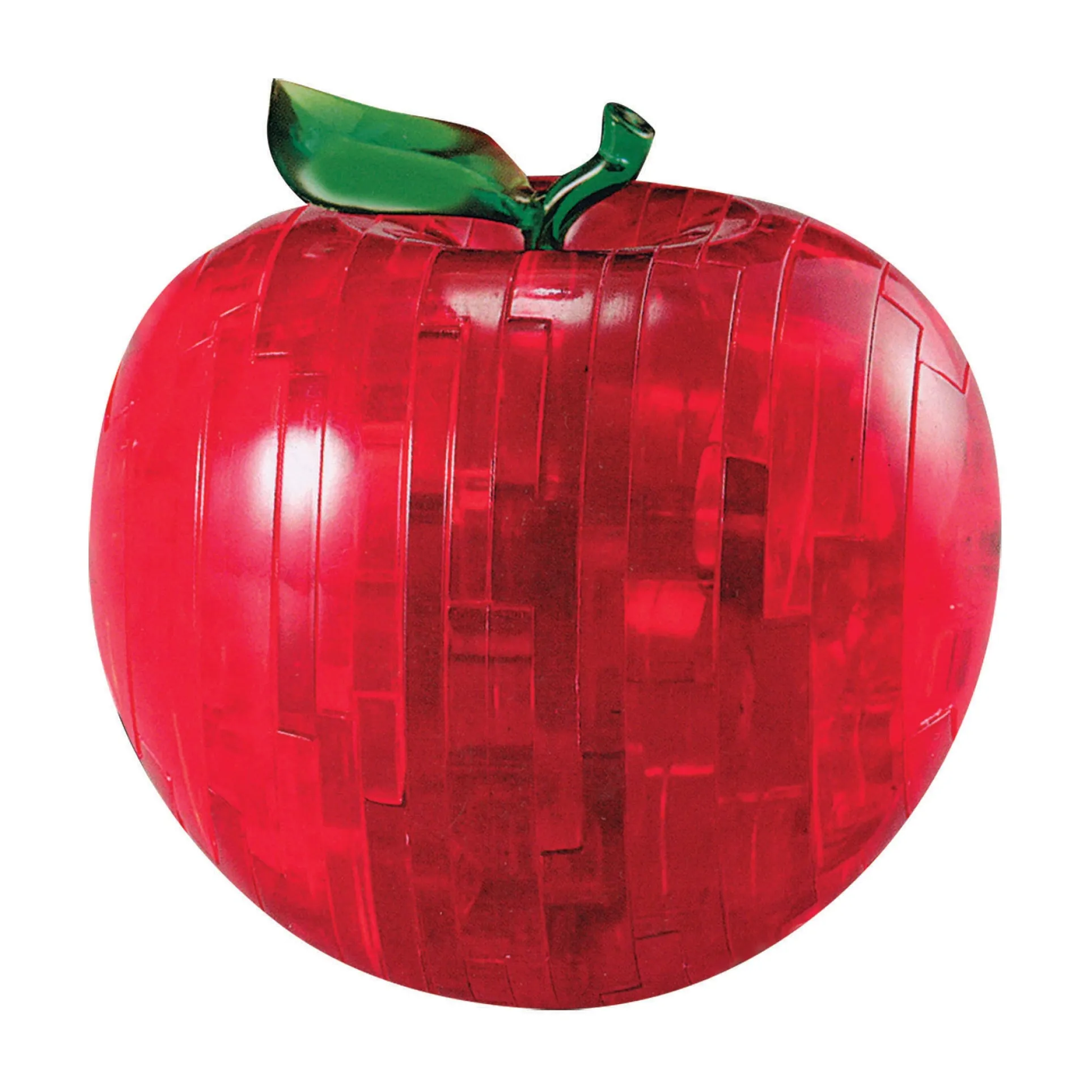 Translucent Red Apple 3D Crystal Puzzle - 44 Pieces