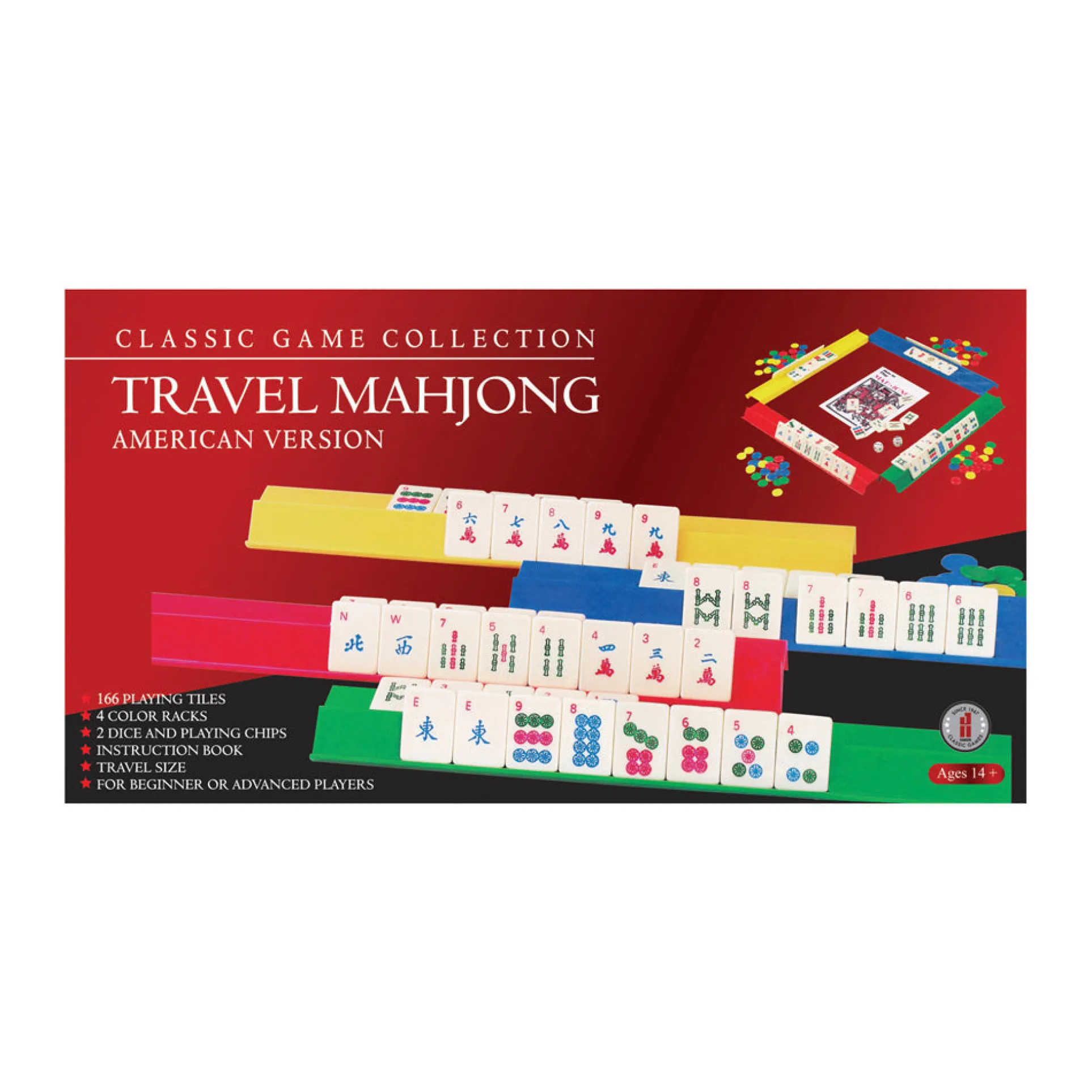 Travel MahJong American Version - Portable Tile Game Set