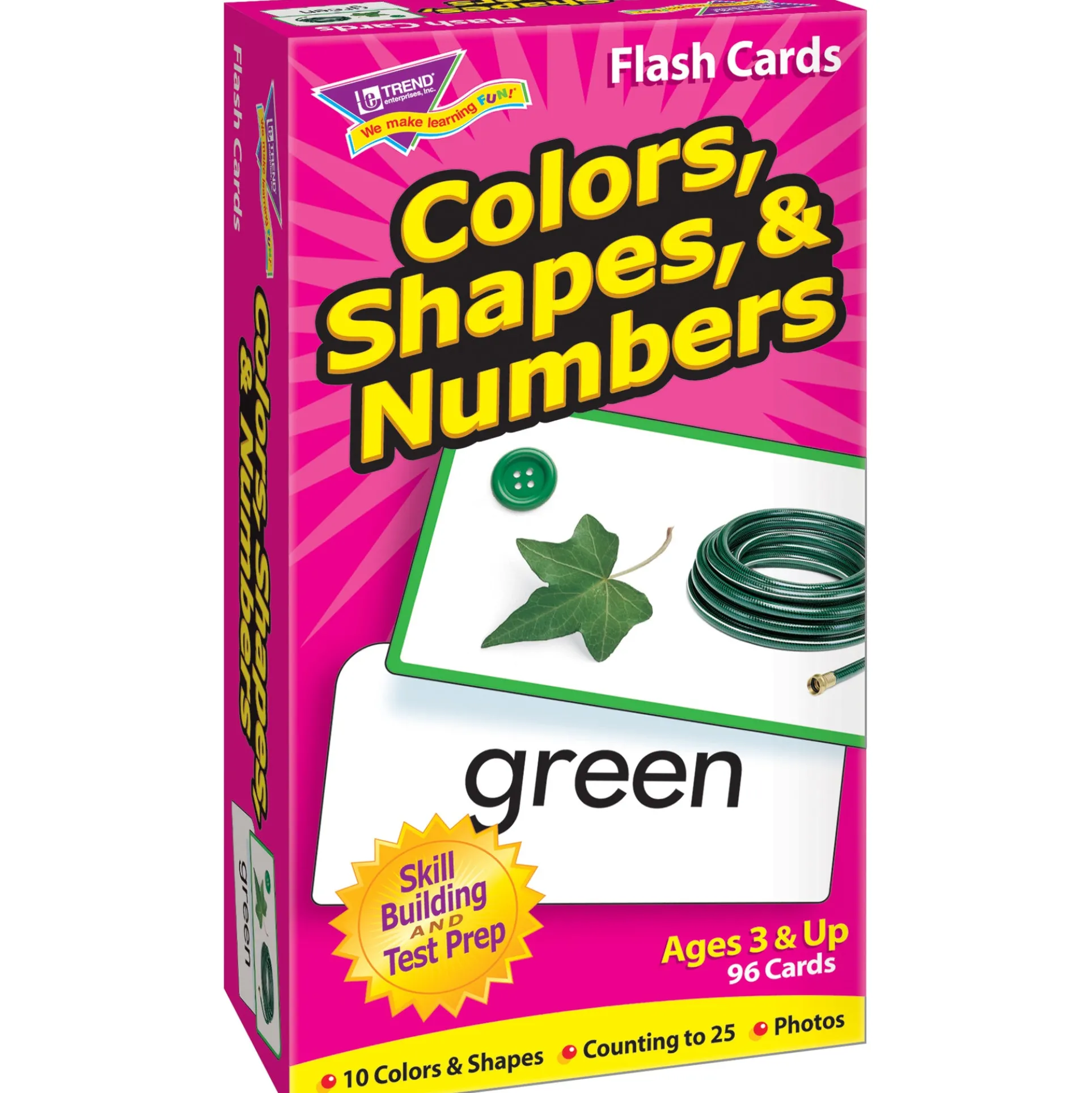 TREnd Colors, Shapes & Numbers Skill Drill Flash Cards - Educational Trio Pack