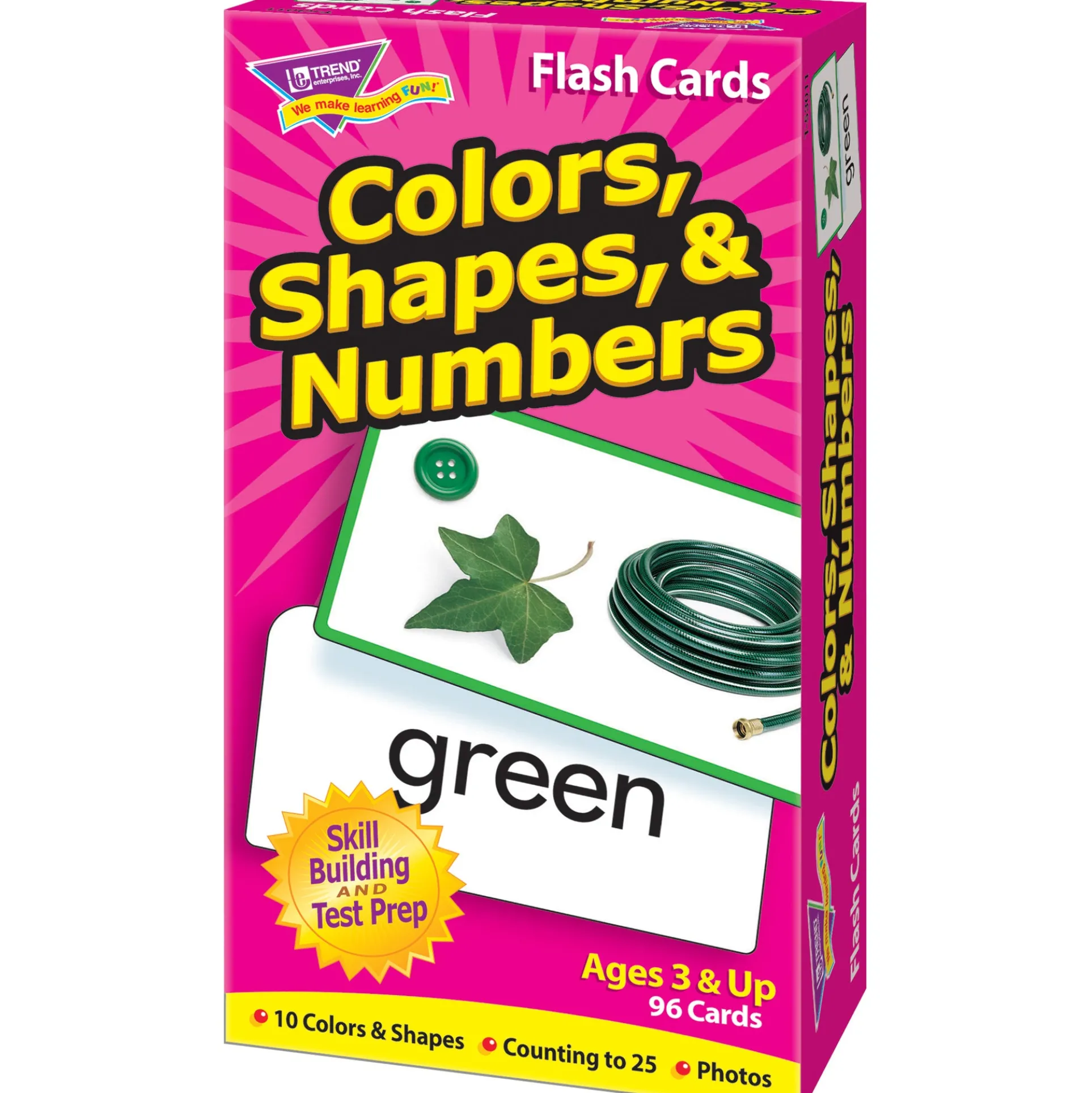 TREnd Colors, Shapes & Numbers Skill Drill Flash Cards - Educational Trio Pack