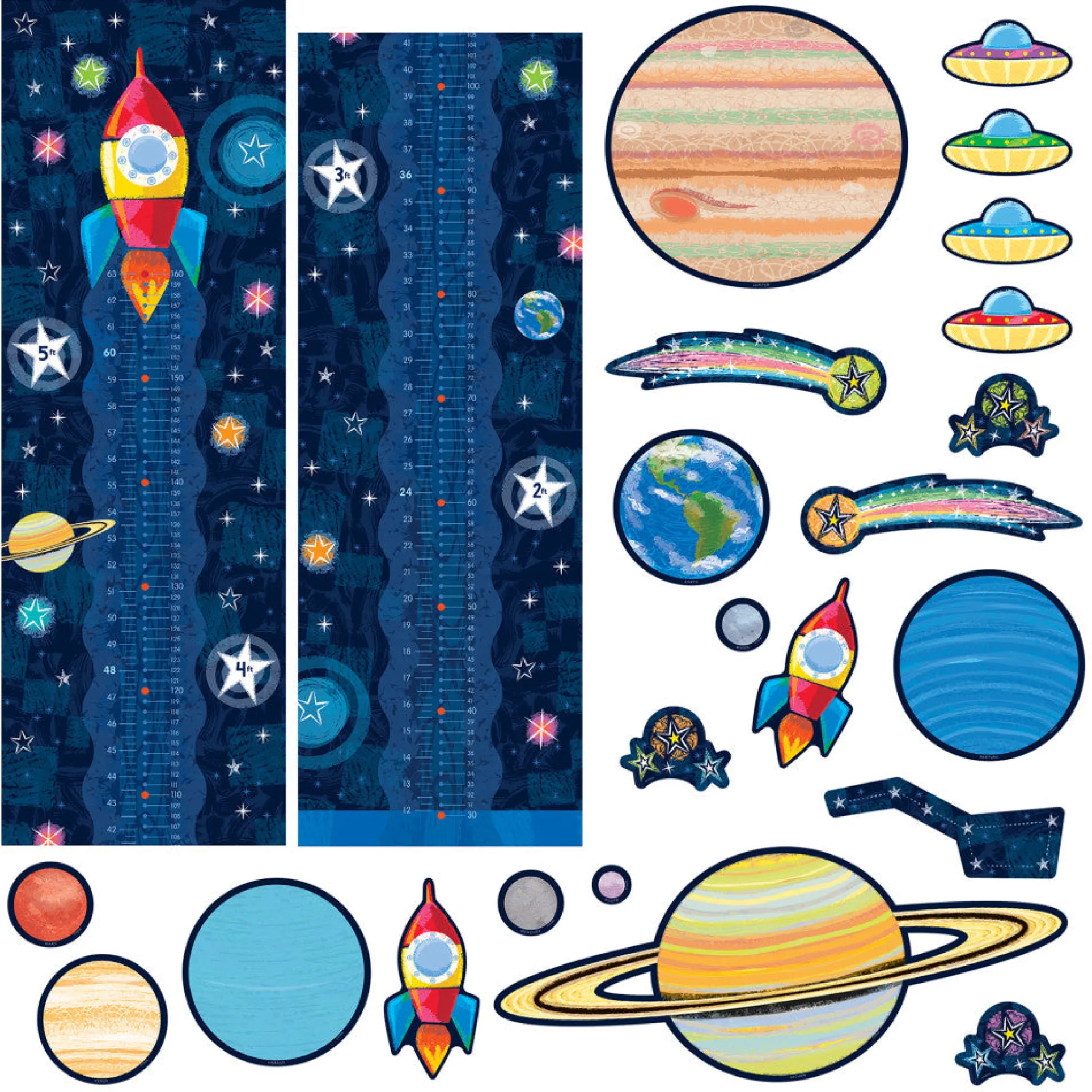 Trend Enterprises Up We Grow Learning Set - Space-Themed Educational Growth Chart