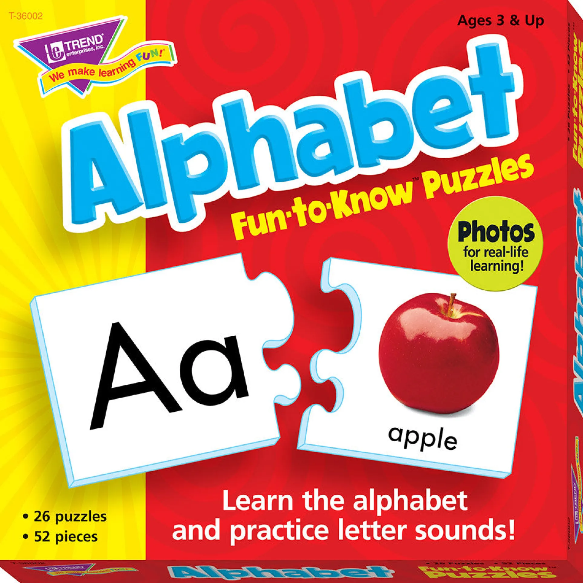 TREND ENTERPRISES Alphabet Match 26-Piece Puzzle Set
