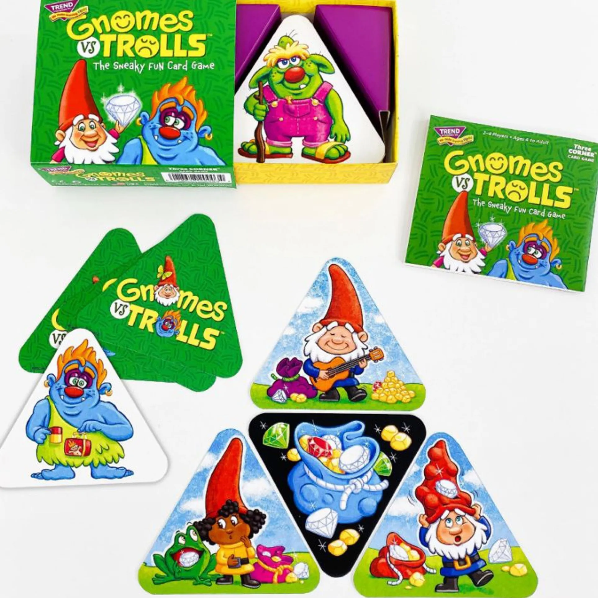TREND GNOMes vs TROLLS Three Corner Card Game, 3-Pack