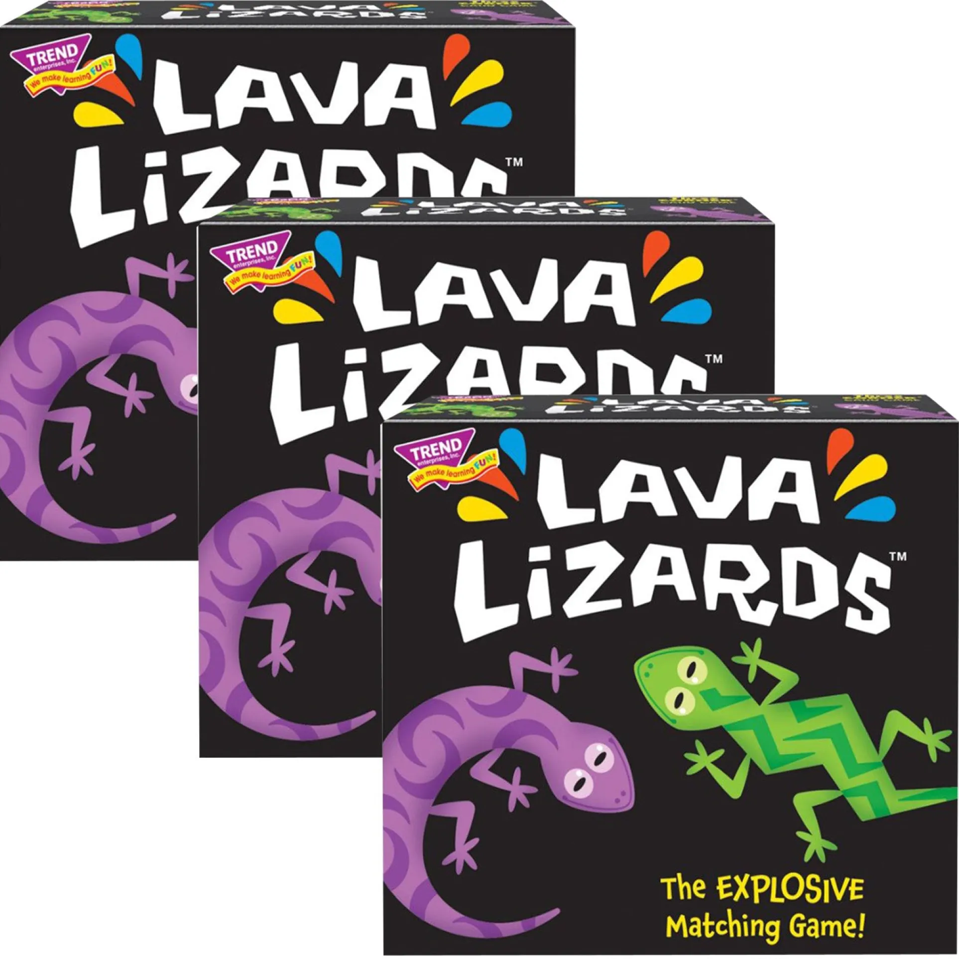 TREND Lava Lizards Three Corner Card Game, Trio Pack