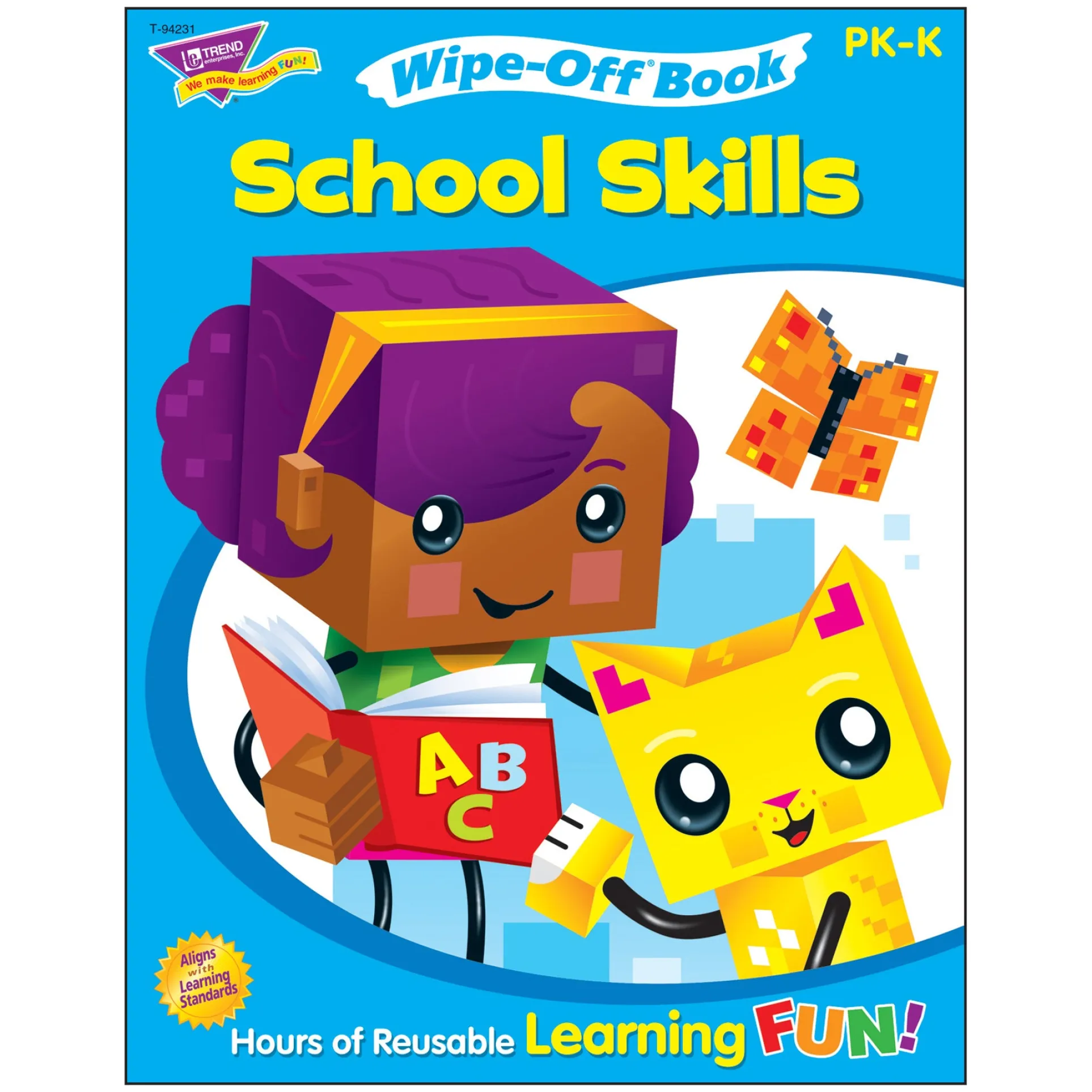 TREND School Skills Wipe-Off Book - BlockStars! Collection - 3-Pack