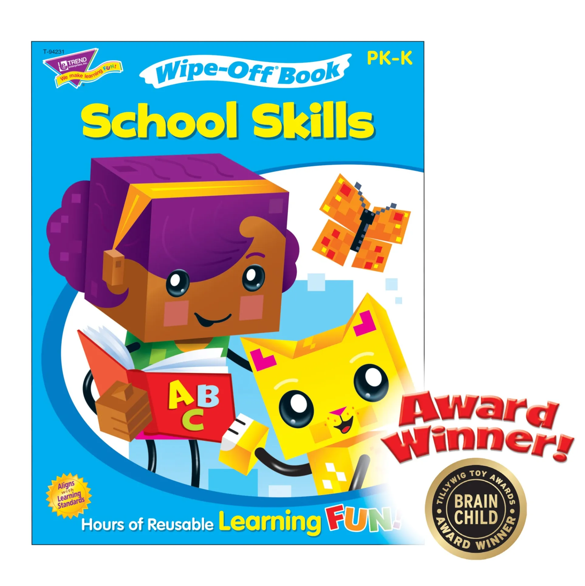TREND School Skills Wipe-Off Book - BlockStars! Collection - 3-Pack