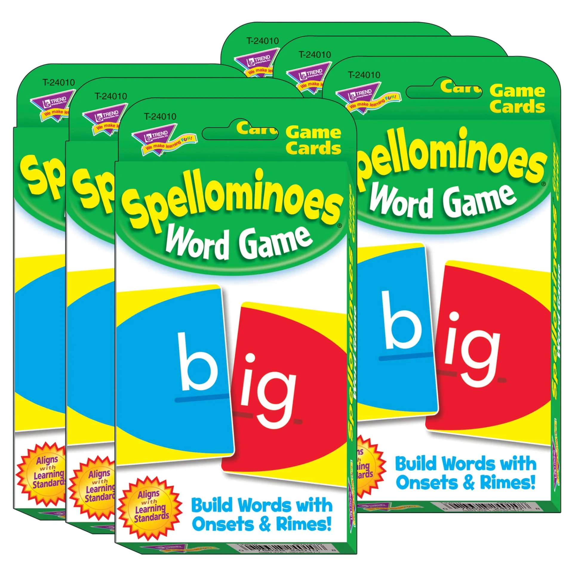 TREND Spellominoes Challenge Cards - Word Building Game - 6 Set Bundle