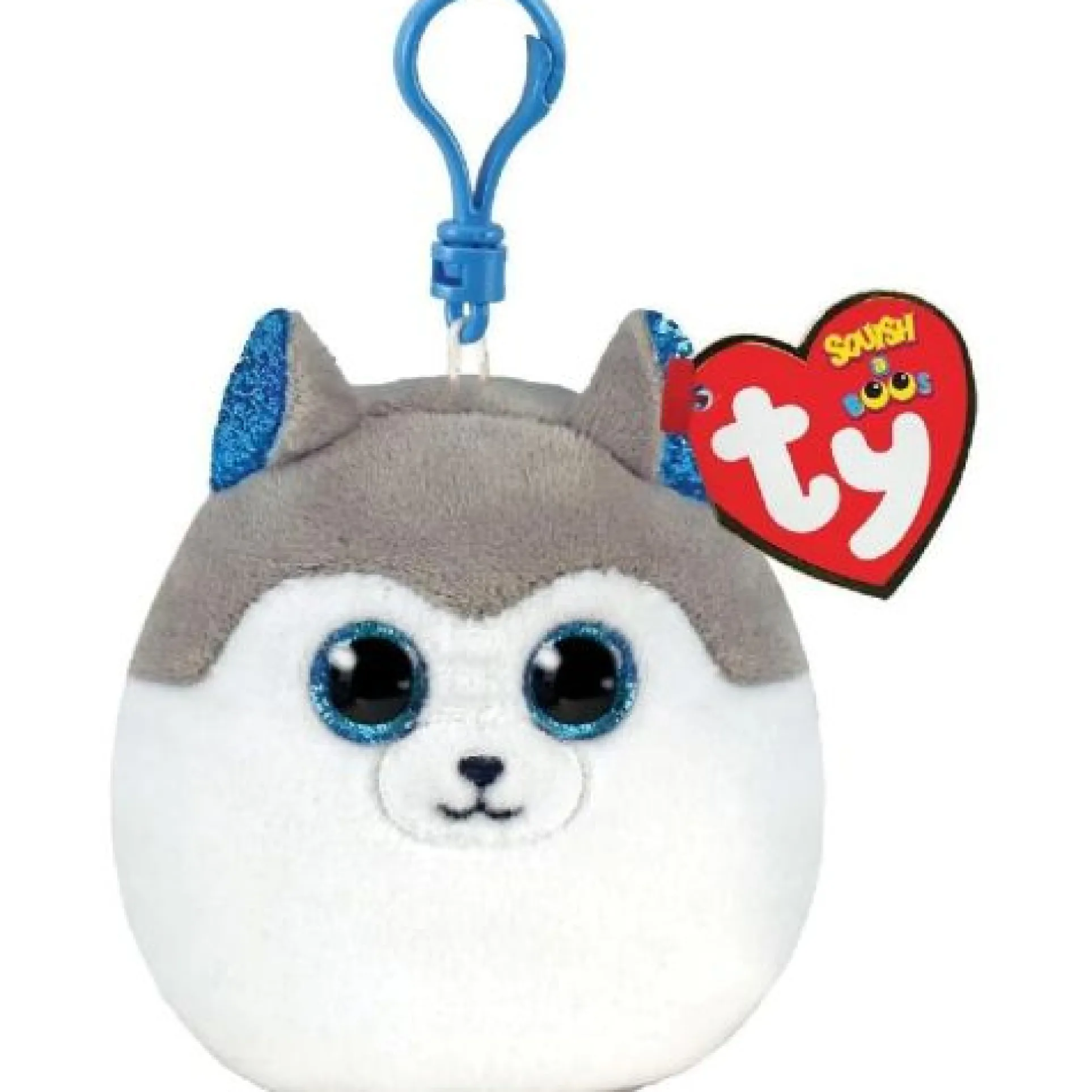 Ty Mini Beanie Squish-A-Boos Slush Husky Squish Clip