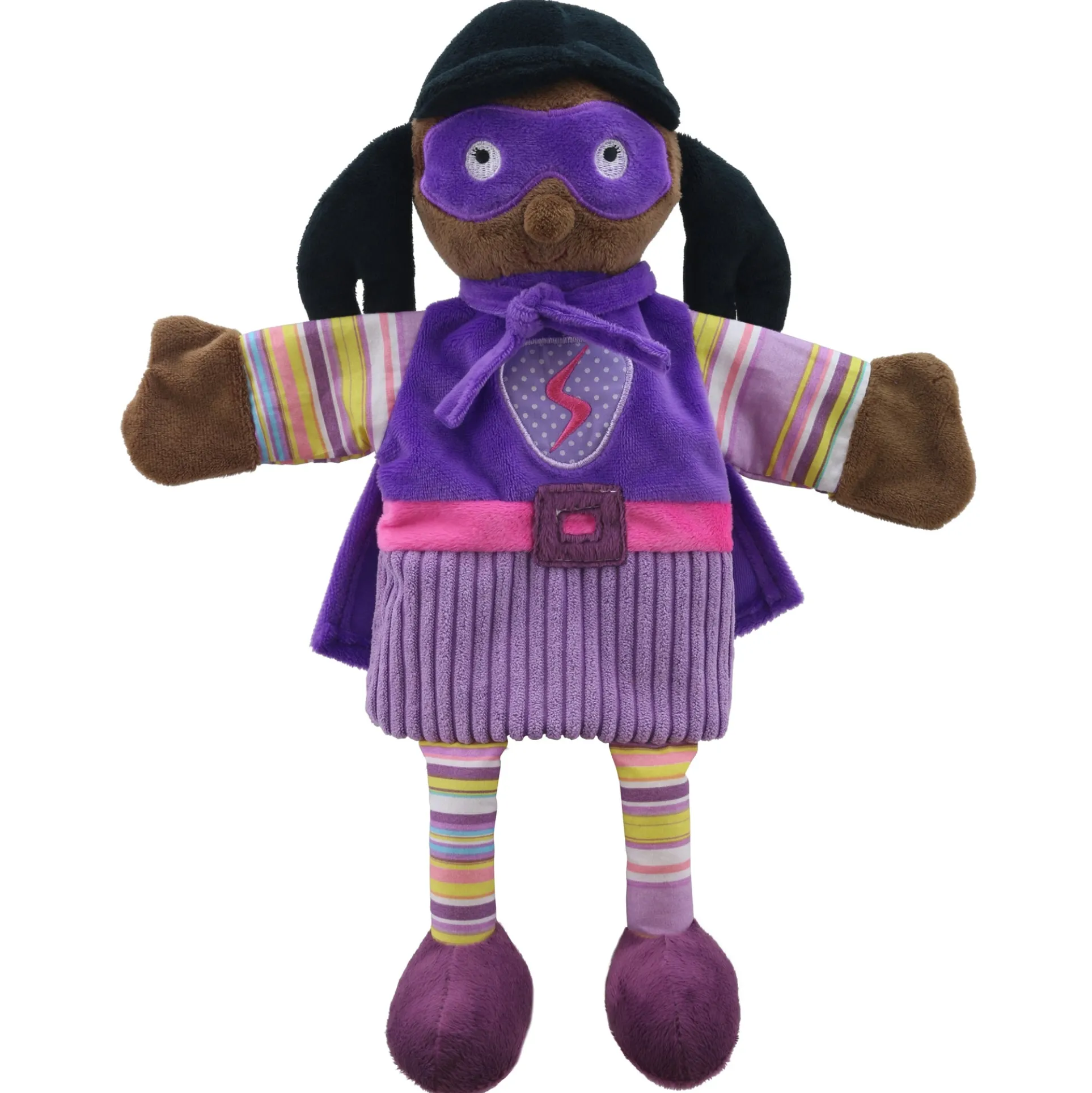 The Puppet Company Hand Puppet - Super Hero with Purple Outfit