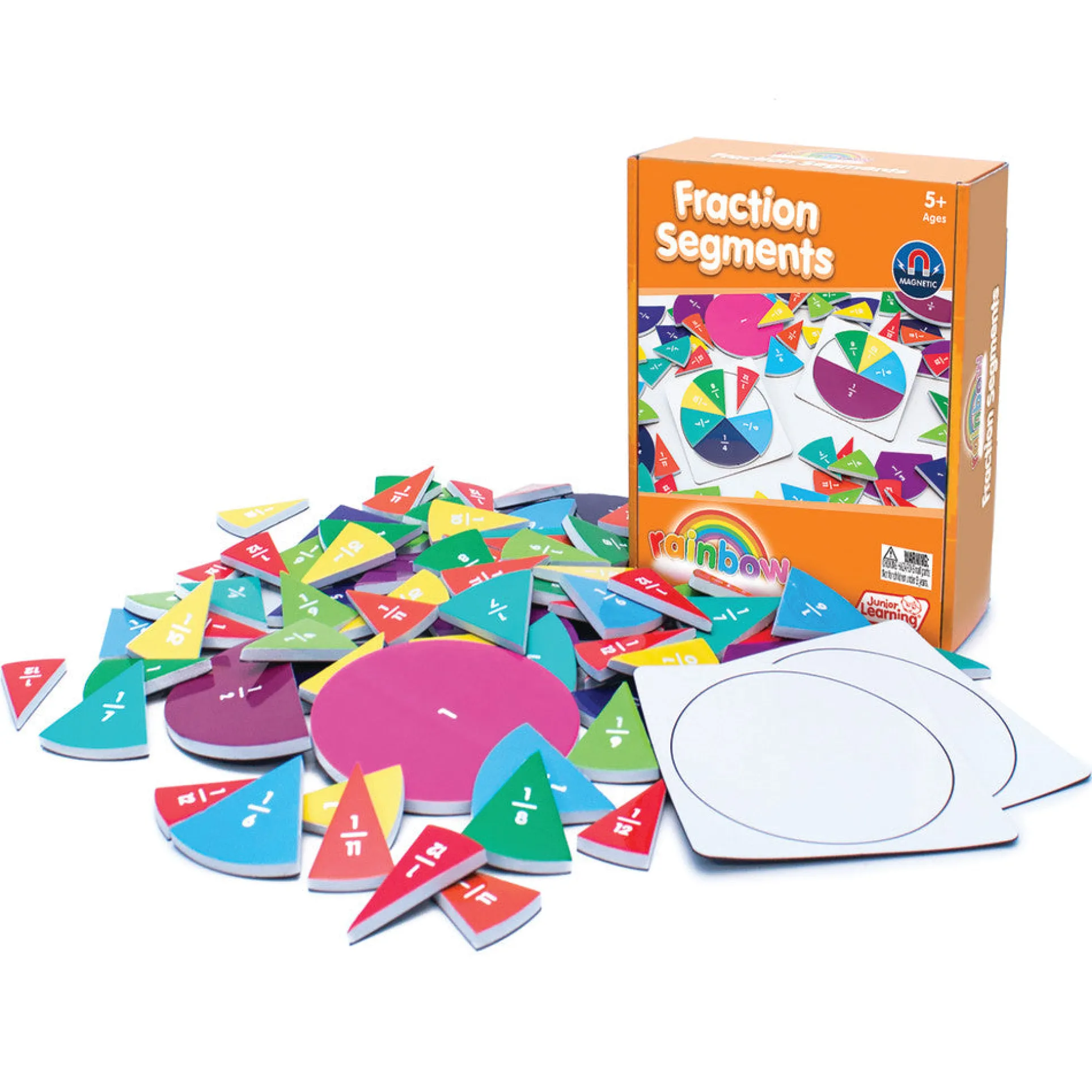 Junior Learning Fraction Segments - Magnetic Circle Puzzle Set