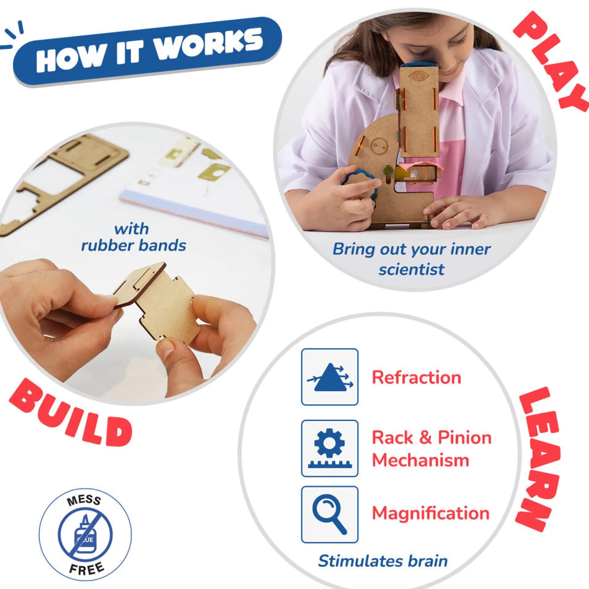 Smartivity STEM DIY Microscope Kit for Kids Ages 8+