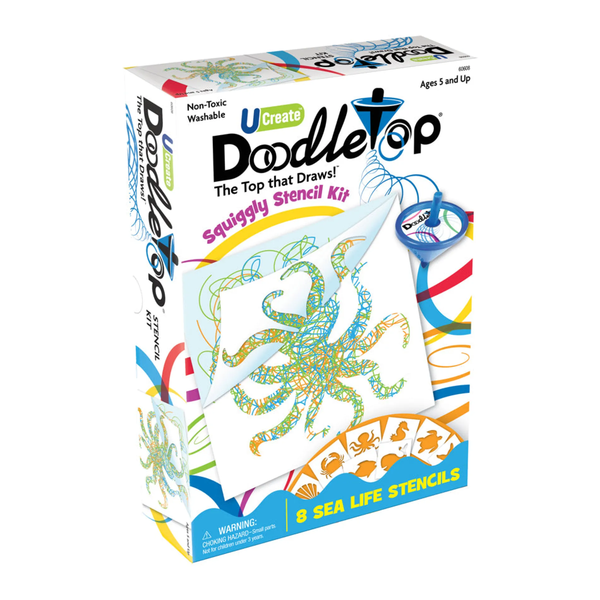 U-Create Doodletop Sea Life Themed Stencil Art Kit