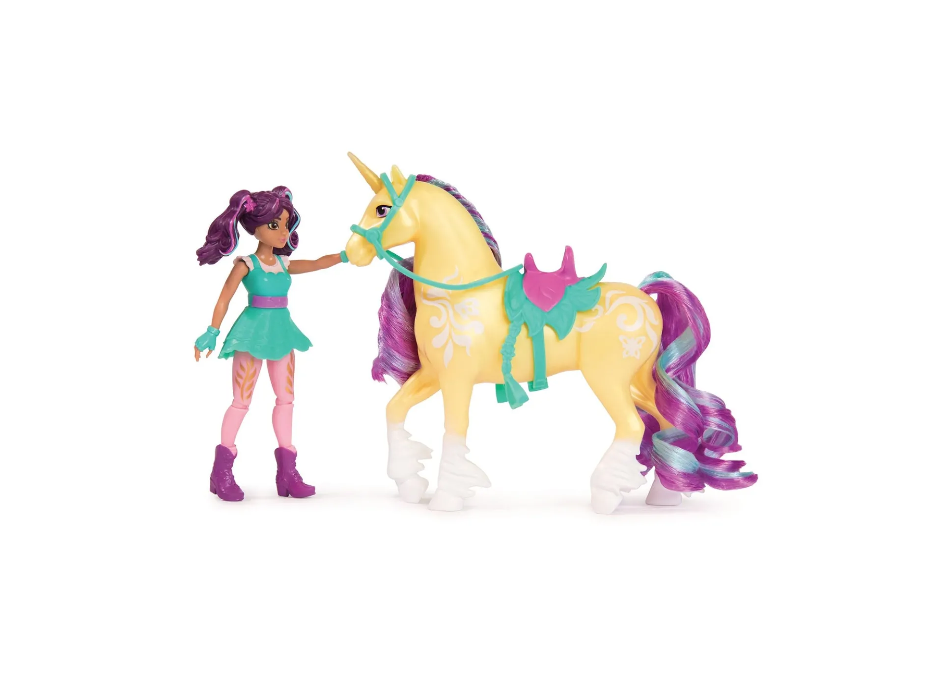 Unicorn Academy Ava & Leaf Set with Riding Accessories
