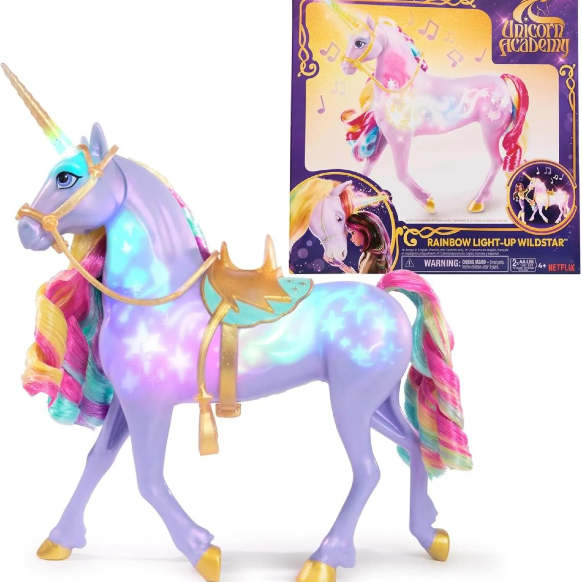 Unicorn Academy Rainbow Light-Up Wildstar Interactive Toy
