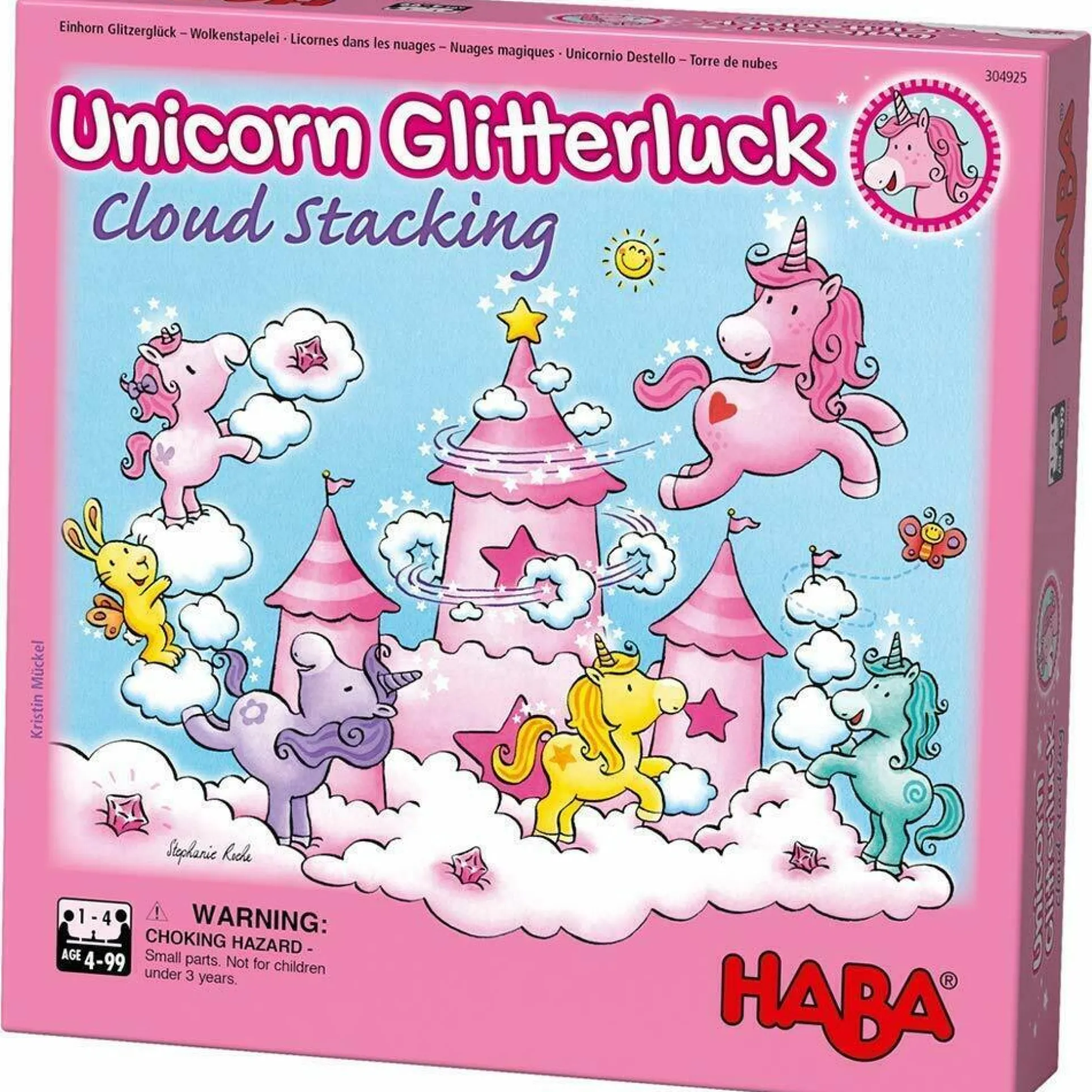 Unicorn Glitterluck Cloud Kingdom Stacking Board Game