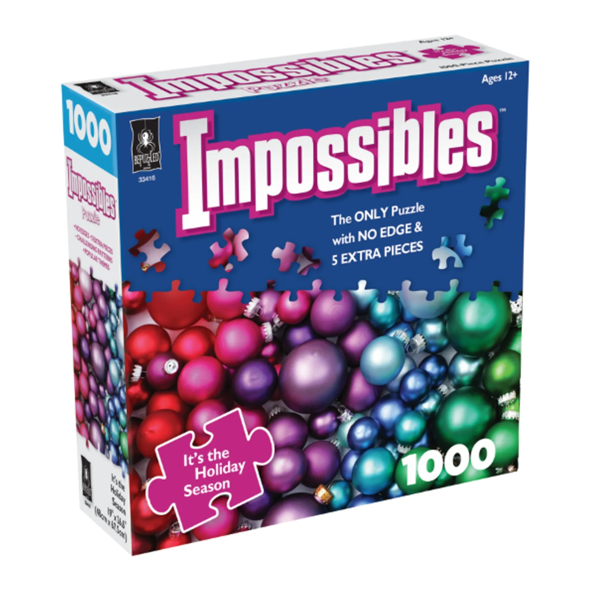 University Games Christmas Rainbow Gradient Impossible Jigsaw Puzzle - 1000 pc