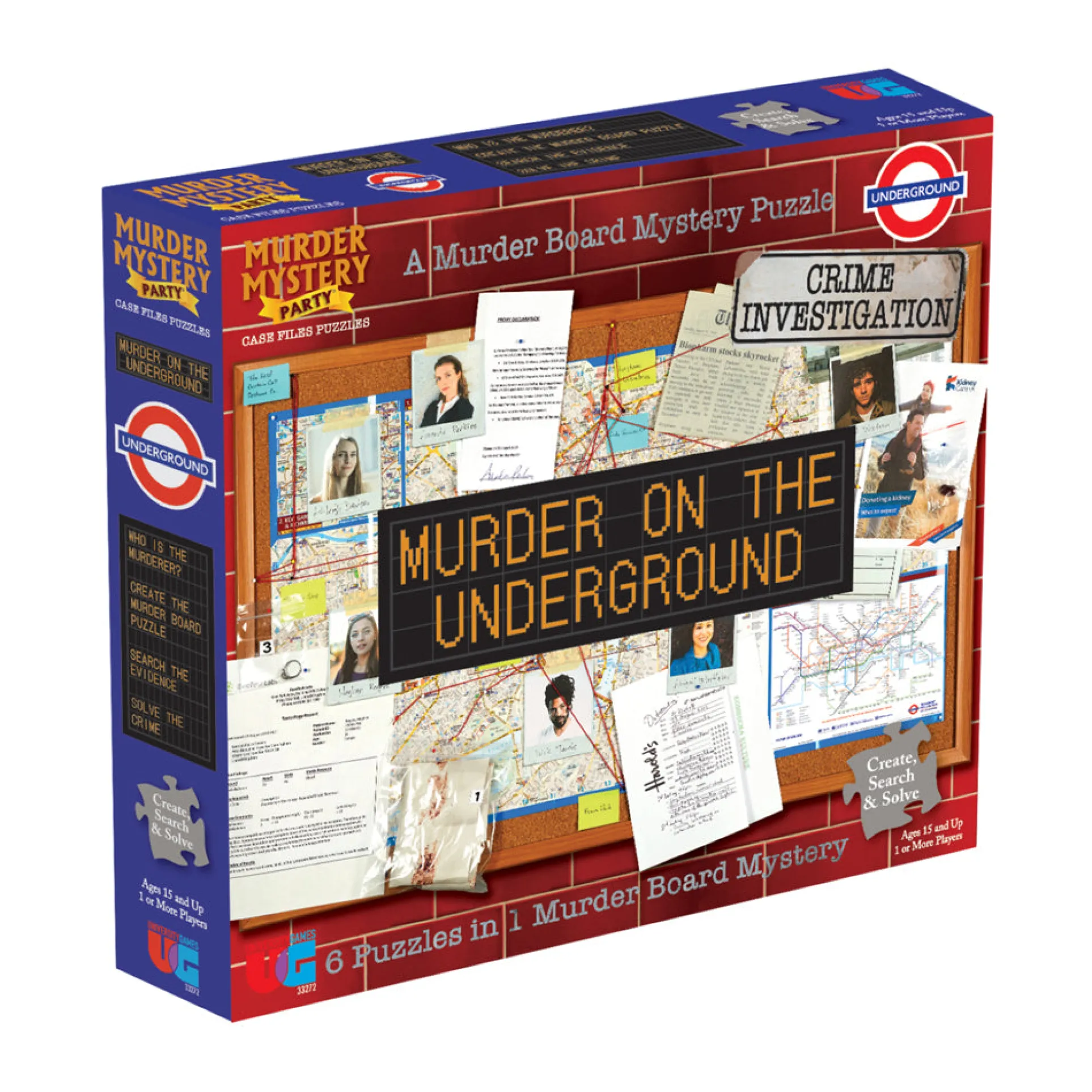 University Games Murder Mystery Party Case Files - Underground Murder Puzzle