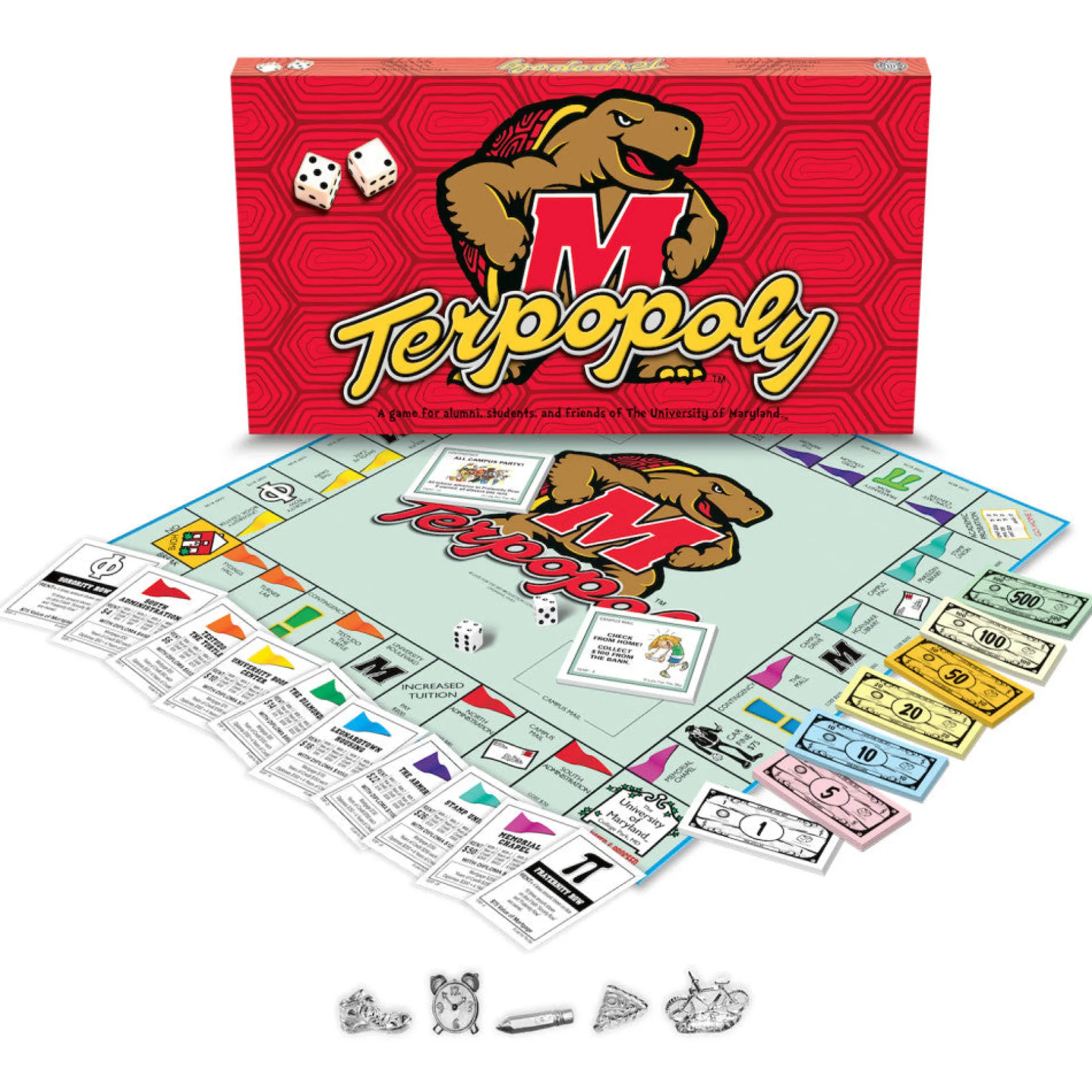 University of Maryland Terp-Opoly Monopoly Style Board Game