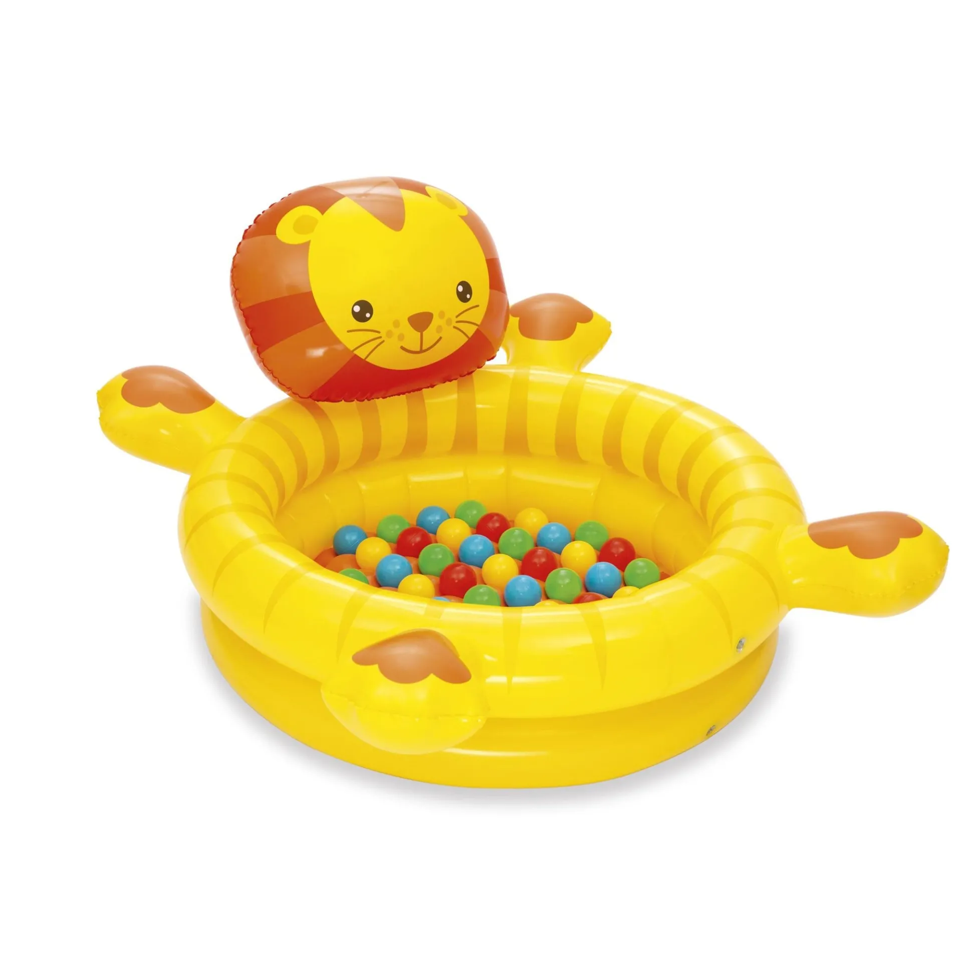 Up, In & Over Lion-Themed Inflatable Ball Pit, 44x39x24 Inches