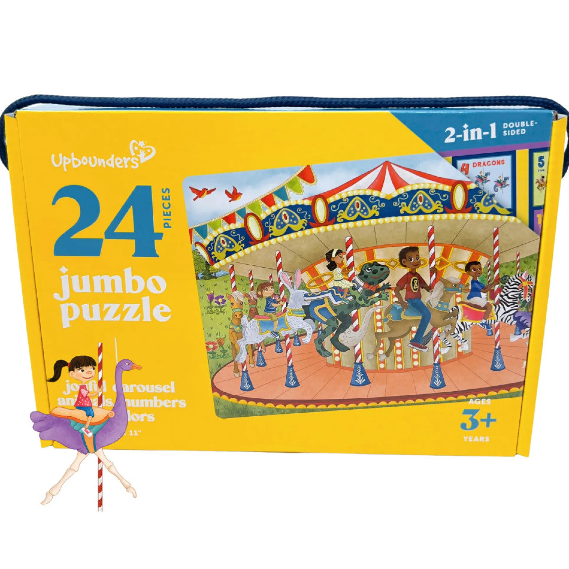 Upbounders Joyful Carousel Animals Puzzle - Educational Toy for Ages 3-5