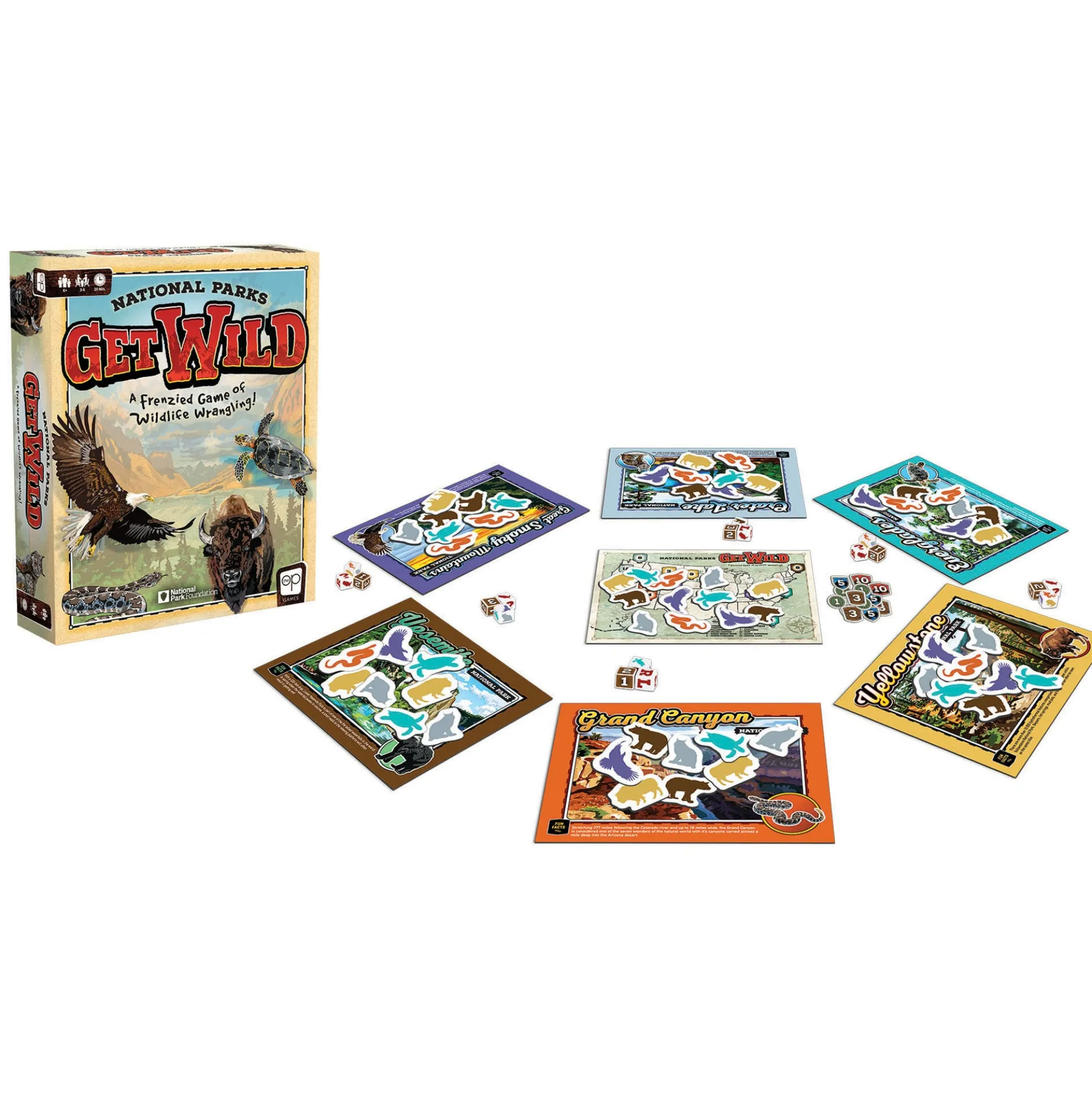 USAopoly National Parks Get Wild Family Dice Game