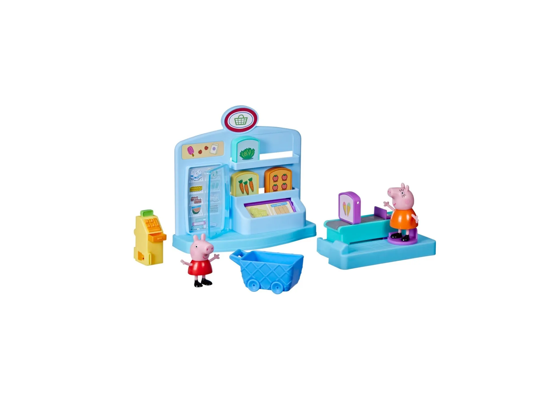 Peppa Pig Supermarket Play Set with Articulated Figures - 10 Pieces