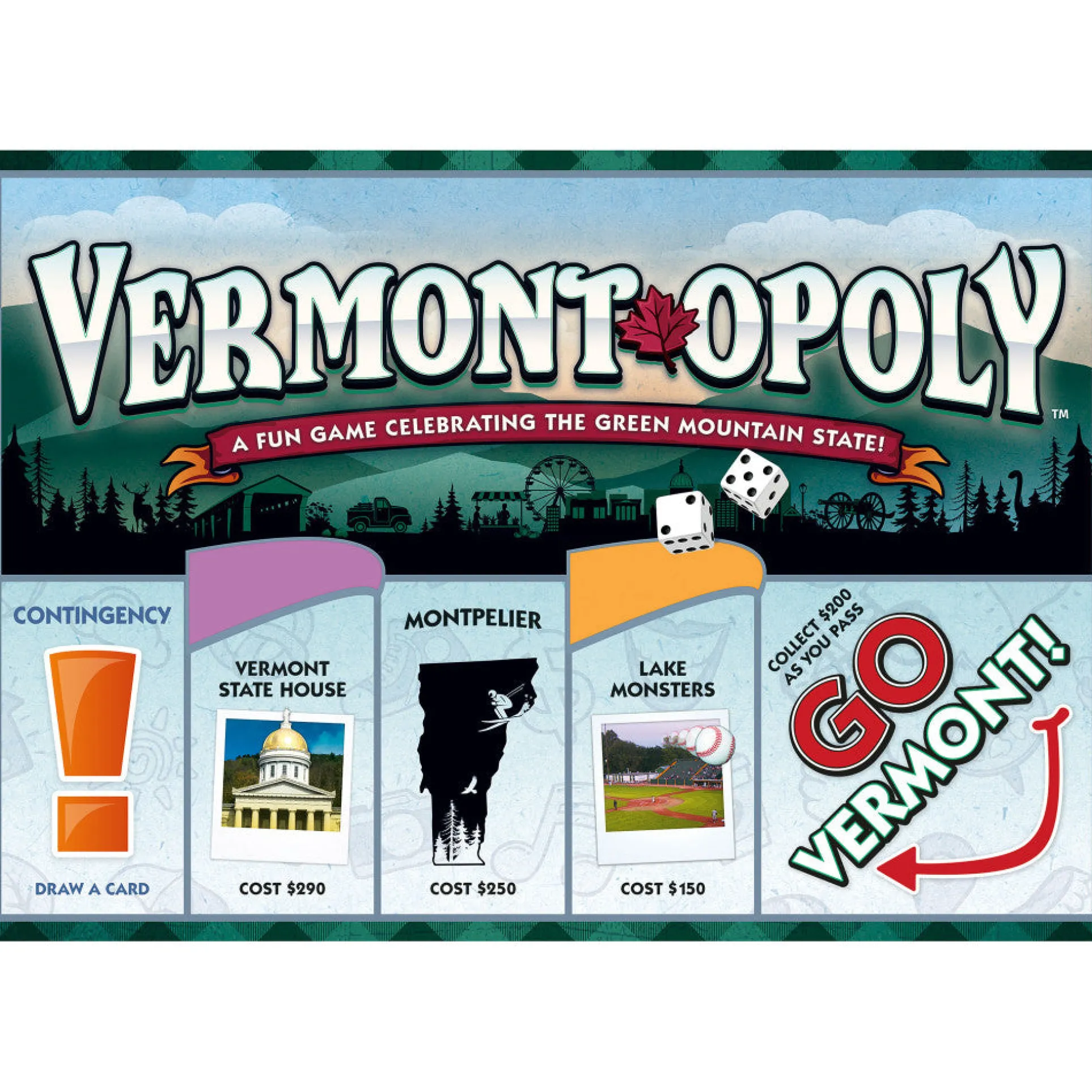 Vermont-Opoly State Adventure Board Game for Families, Ages 8+