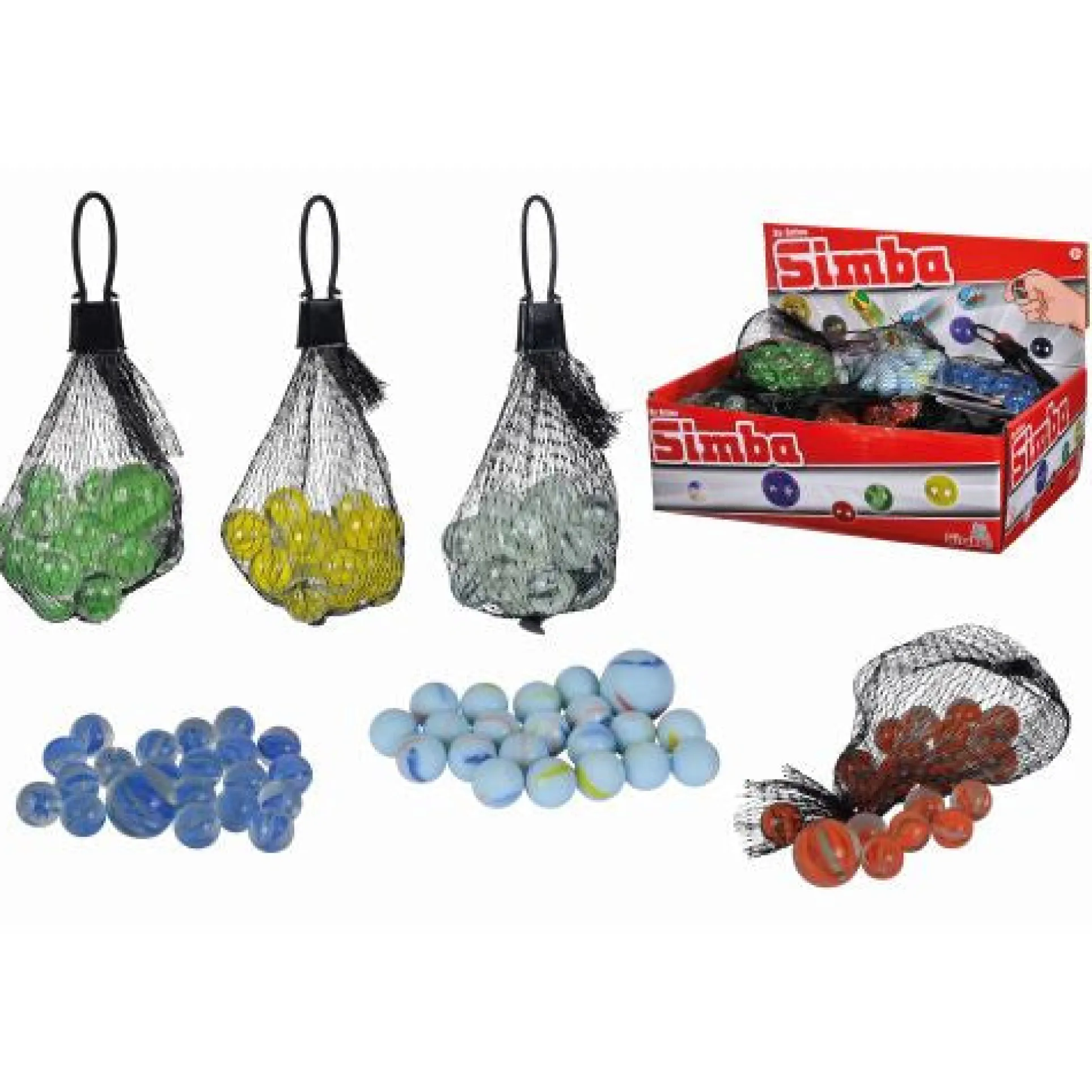 Vibrant Spectrum Marbles, 6-Count Assorted Colors Set