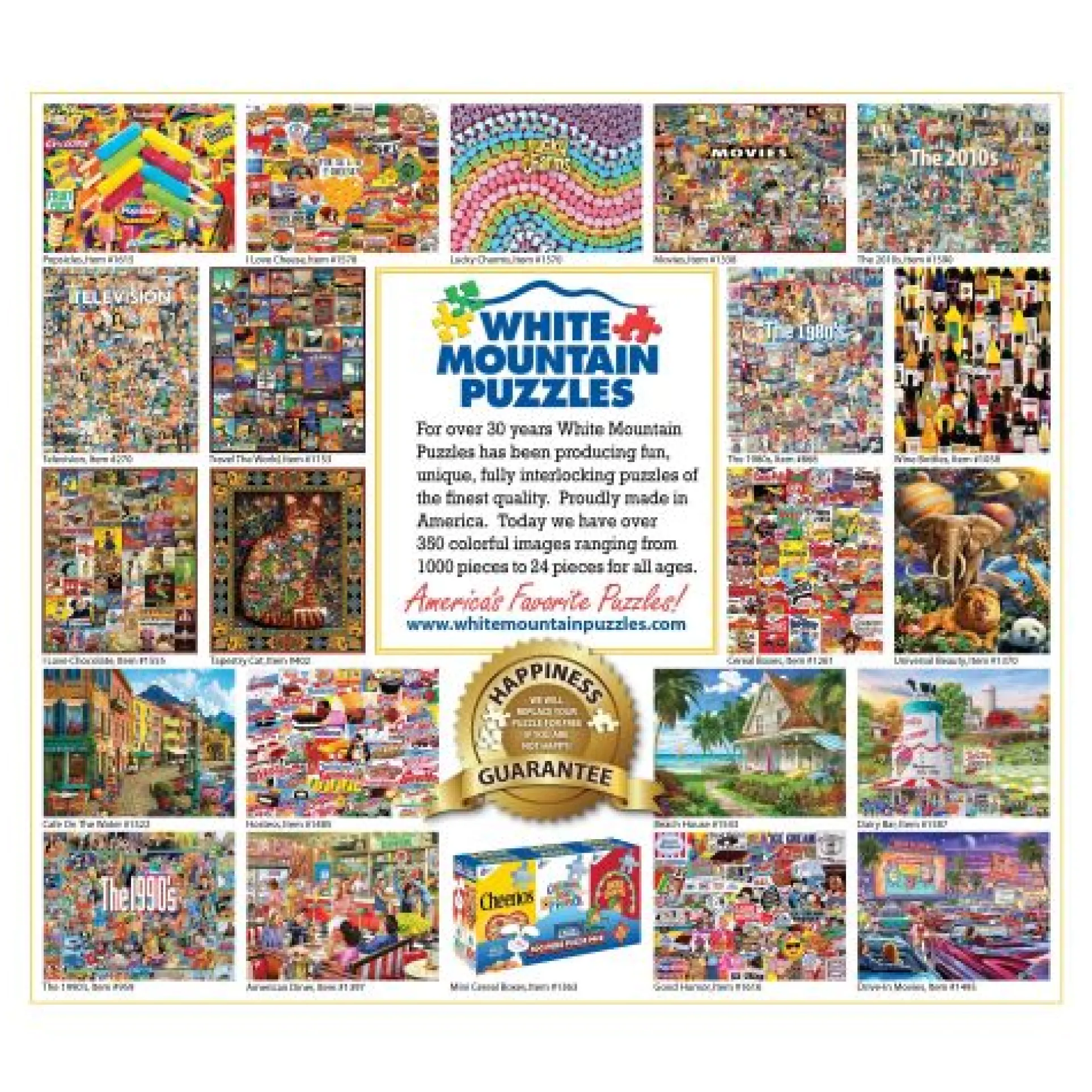 Vintage Cereal Box Collage Puzzle - 1000 Pieces by White Mountain Puzzles