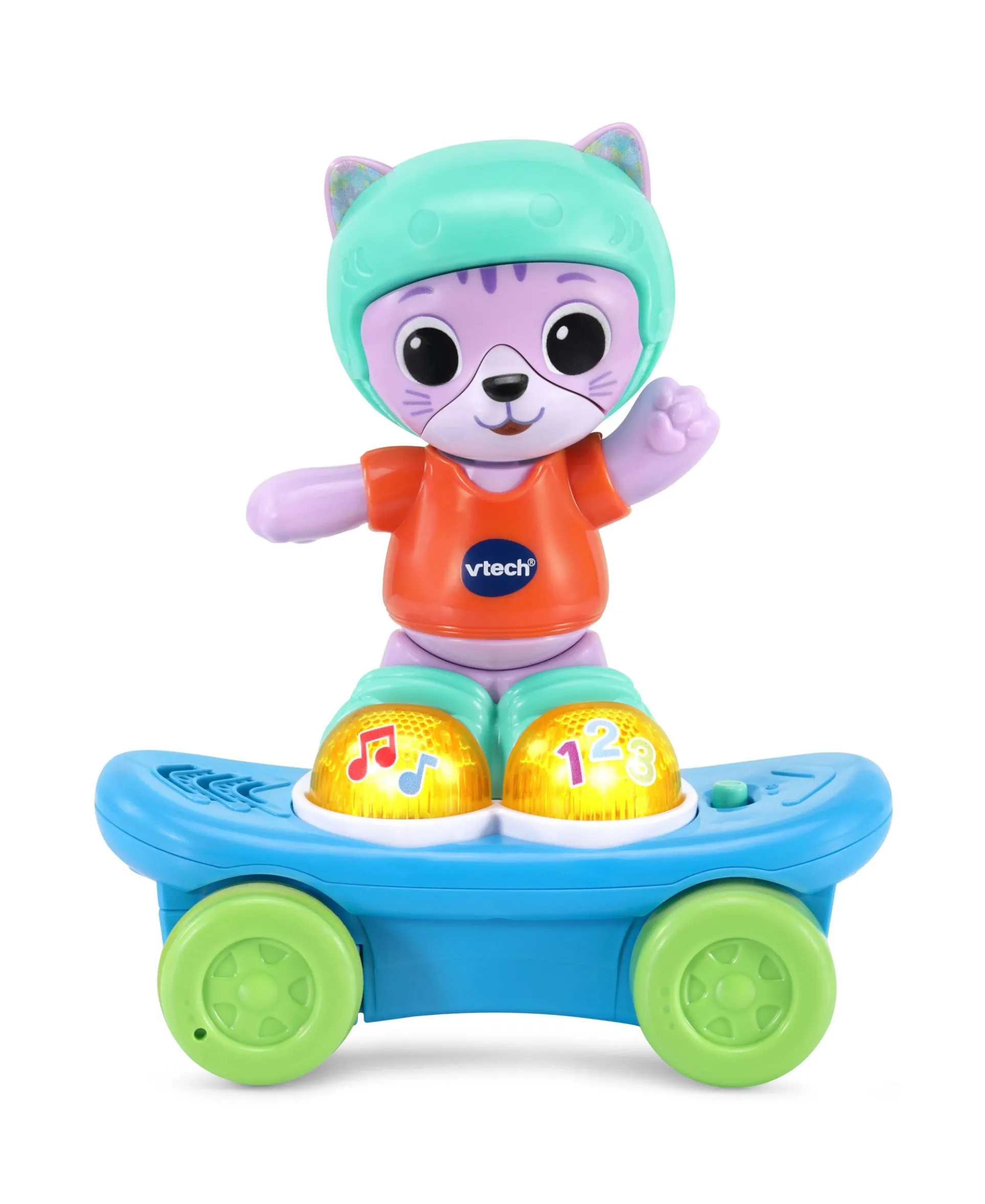 VTech Pull Back Skater Cat Interactive Learning Toy