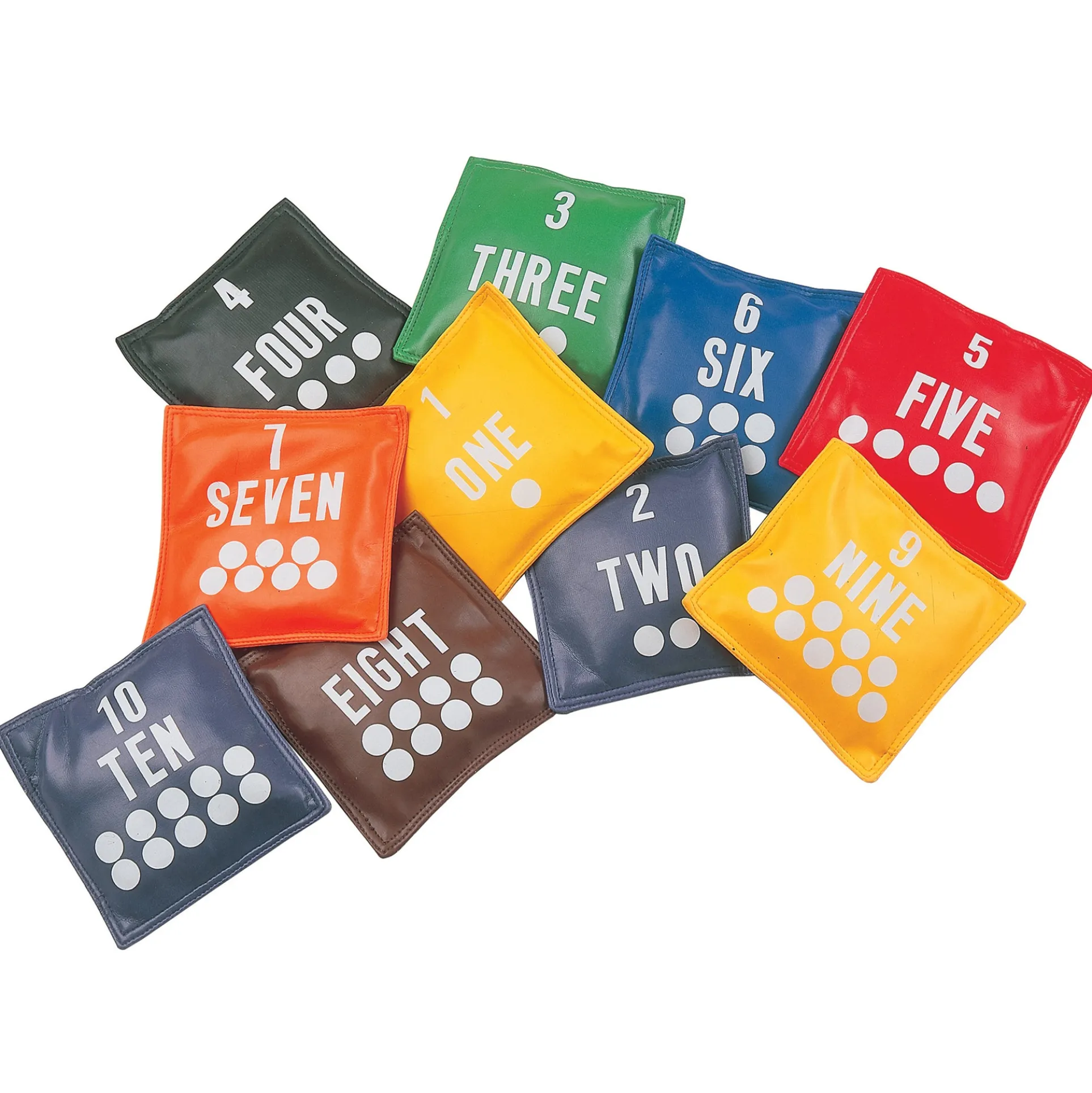 Champion Sports Numbered Bean Bags, Colorful 10 Piece Set