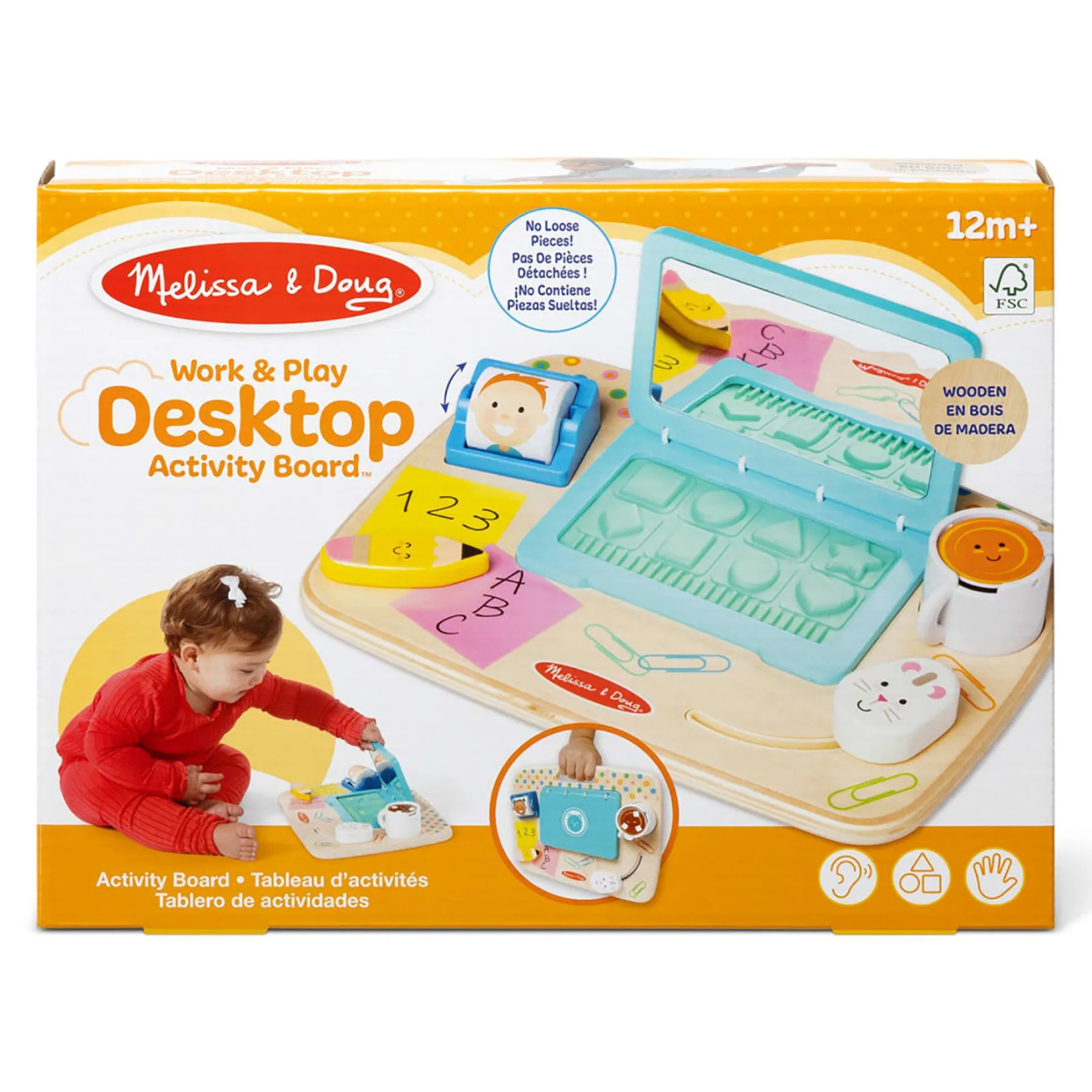 Melissa & Doug Work & Play Desktop Activity Board - Interactive Toddler Toy