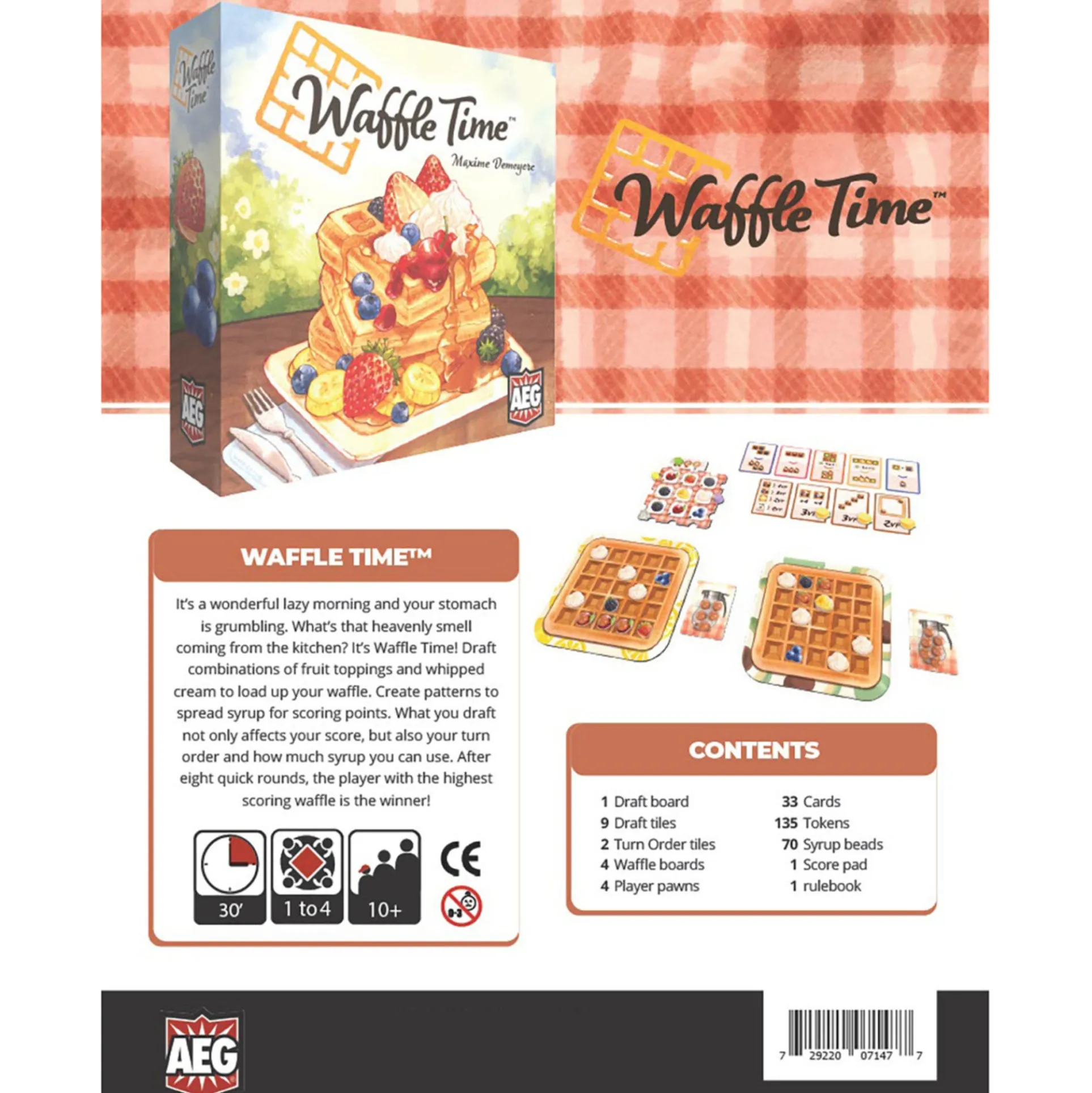 Waffle Time Family Tile Placement Strategy Game