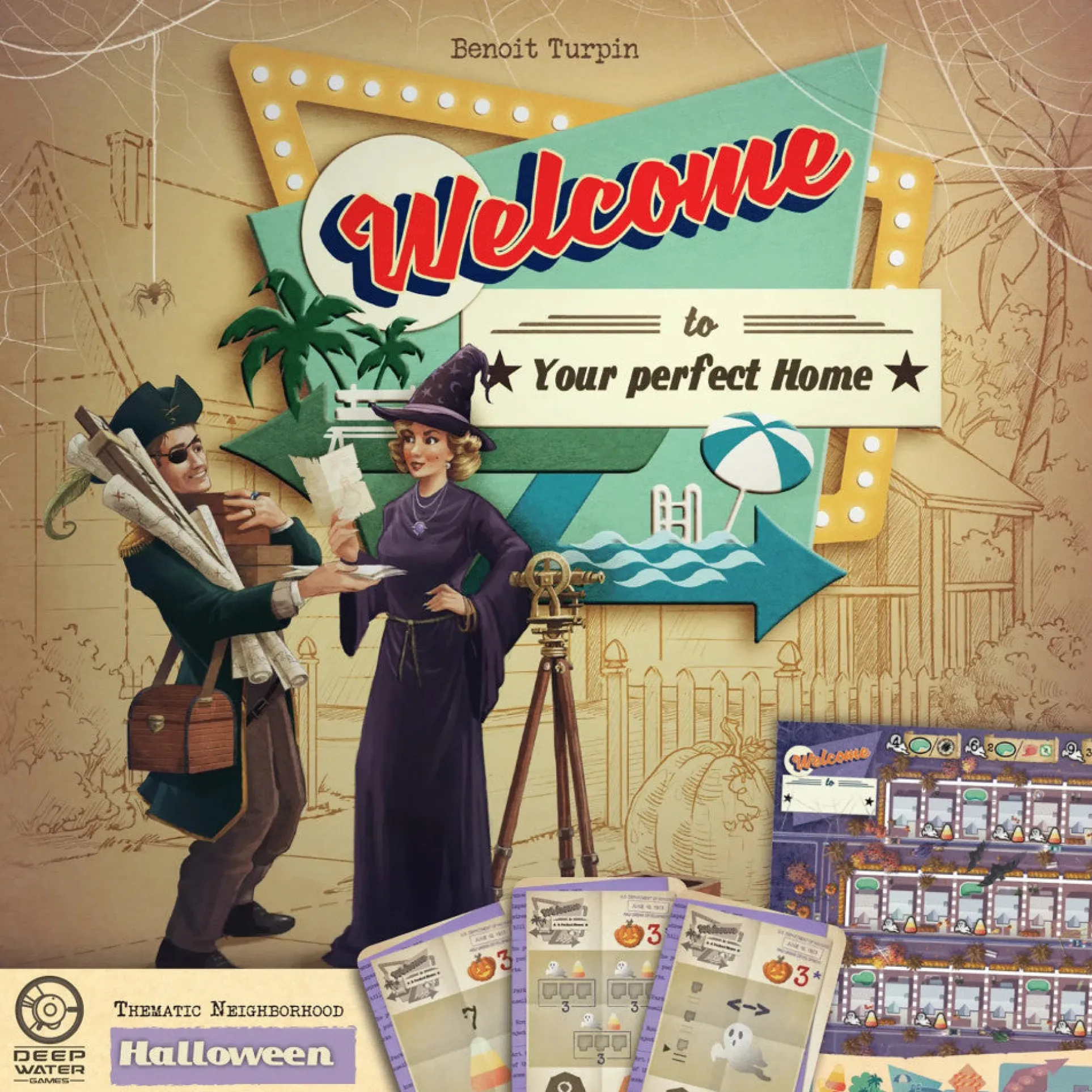 Welcome To... Halloween Thematic Neighborhood Expansion Board Game
