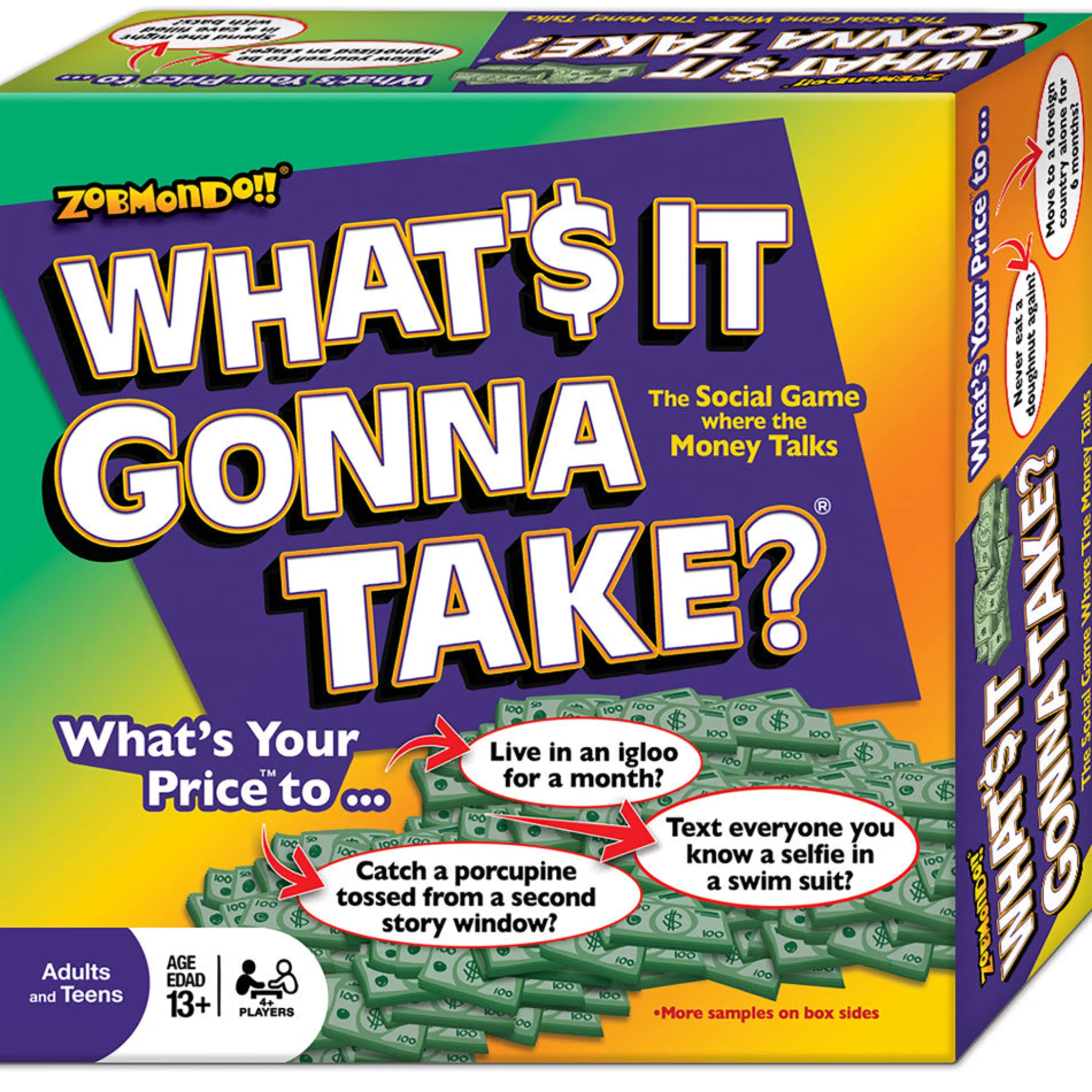 What's It Gonna Take Party Board Game by Zobmondo!! - Social Question Game for Teens and Adults