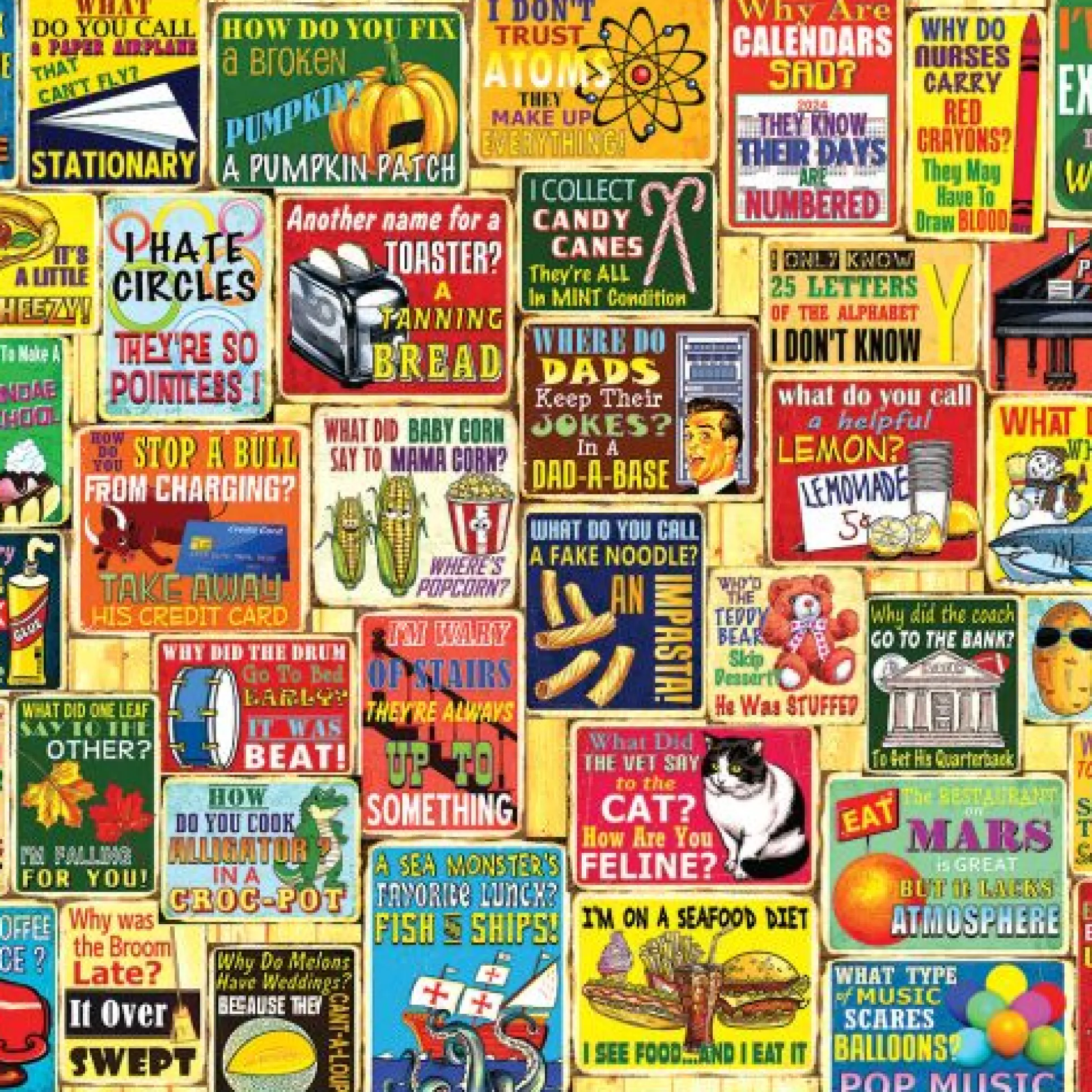 White Mountain Dad Jokes 1000pc Jigsaw Puzzle