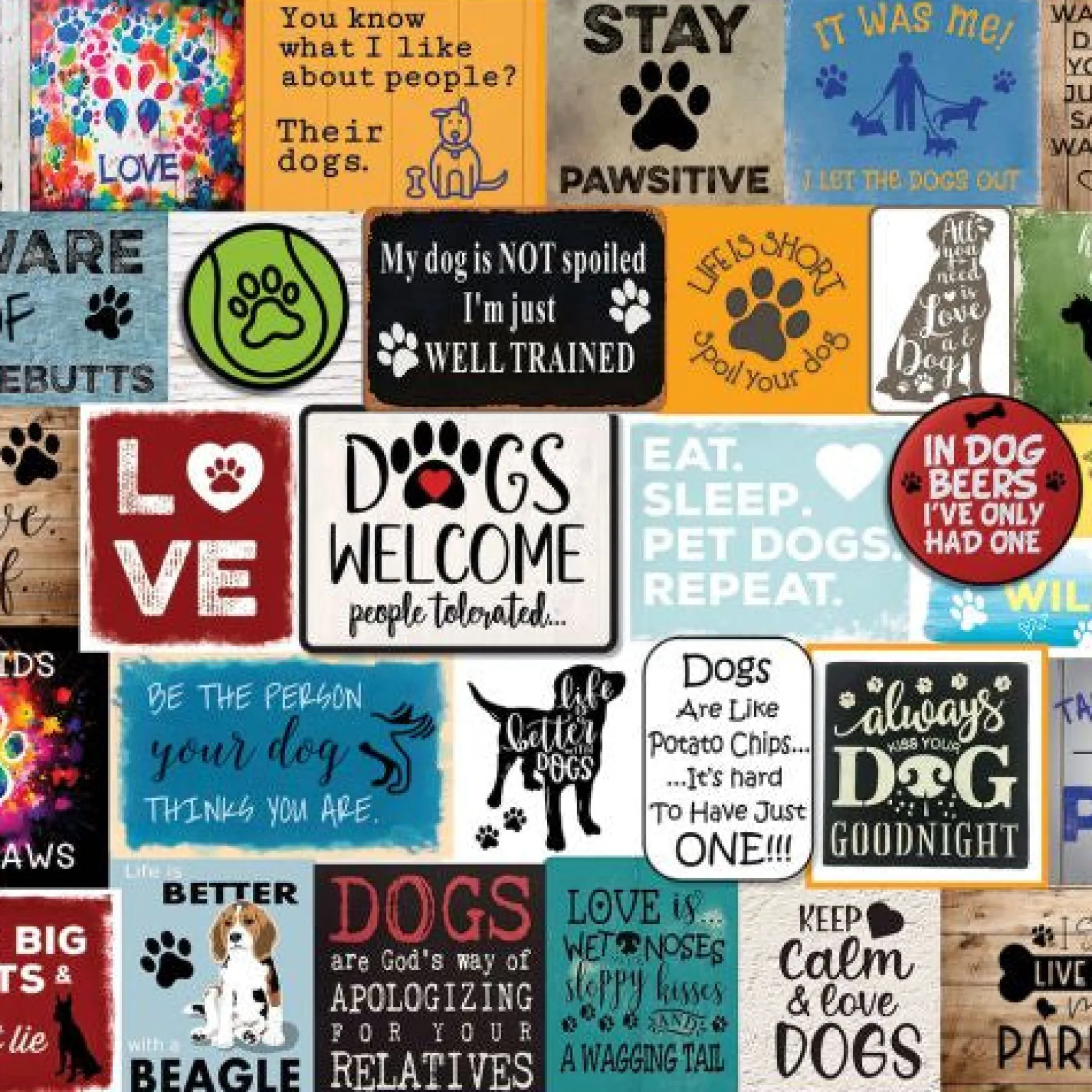 White Mountain I Love Dogs Collage Jigsaw Puzzle - 1000 pc