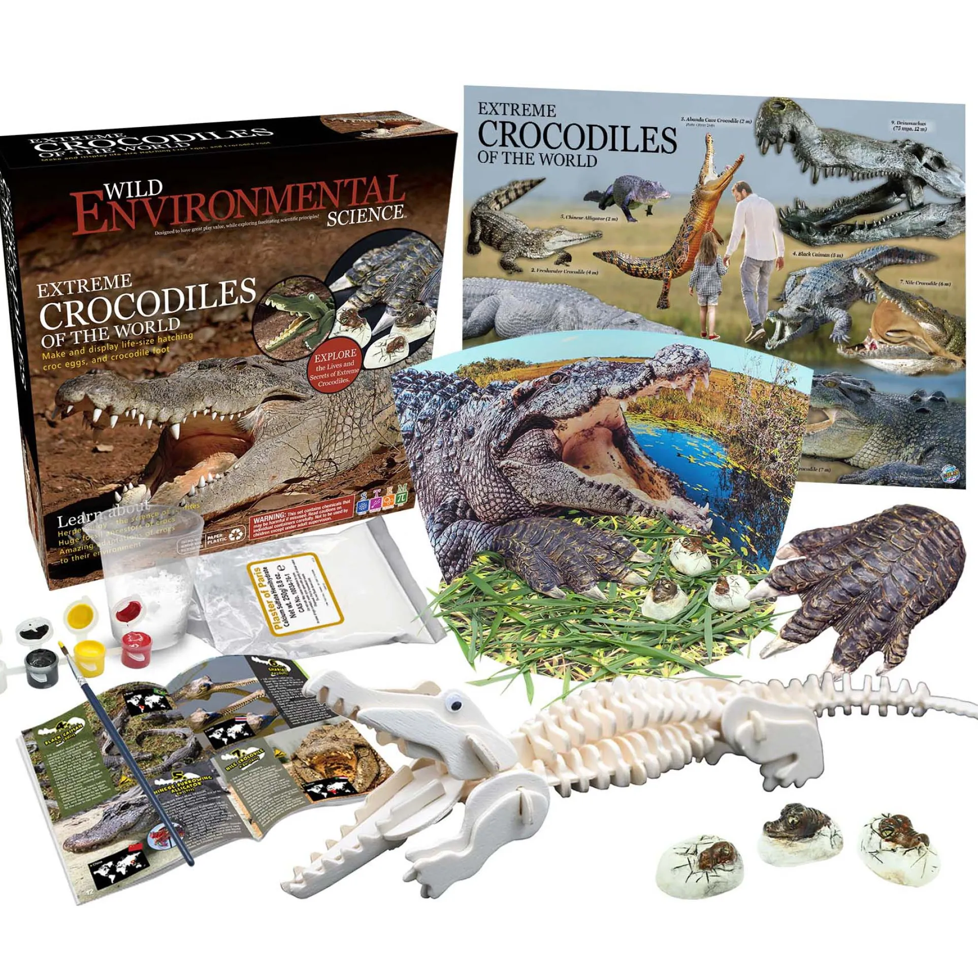 Wild Environmental Science Extreme Crocodiles Kit - Craft & Learn About Crocodiles