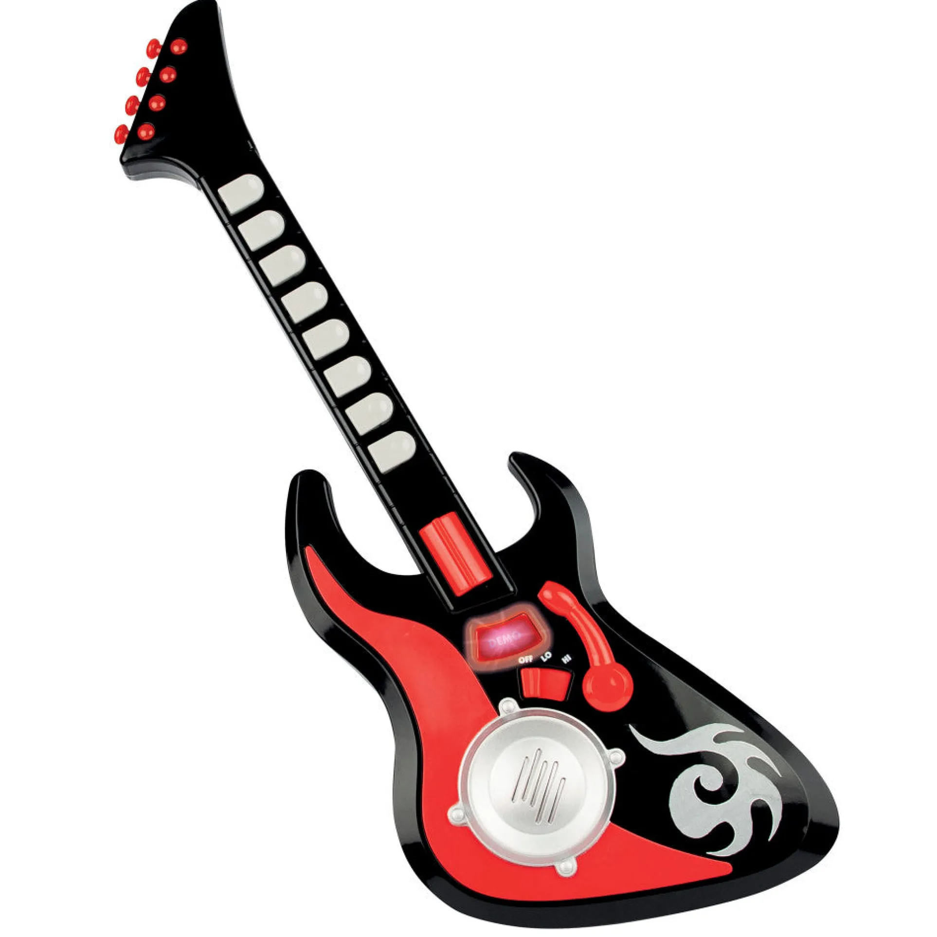 Winfun Cool Sounds Guitar, 8-Key Black & Red Instrument for Ages 3+
