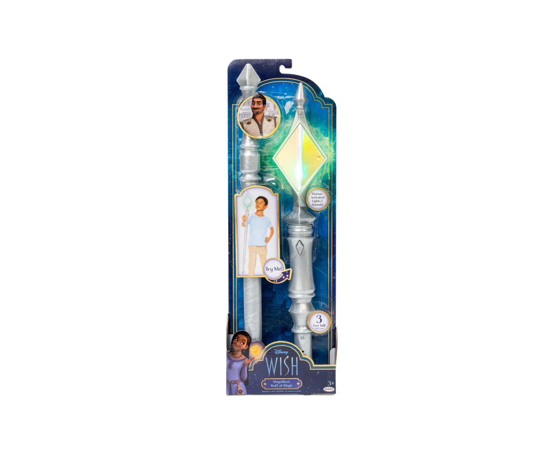 Wish- Disney Magnifico's Mystical Staff - Light and Sound Magic Toy
