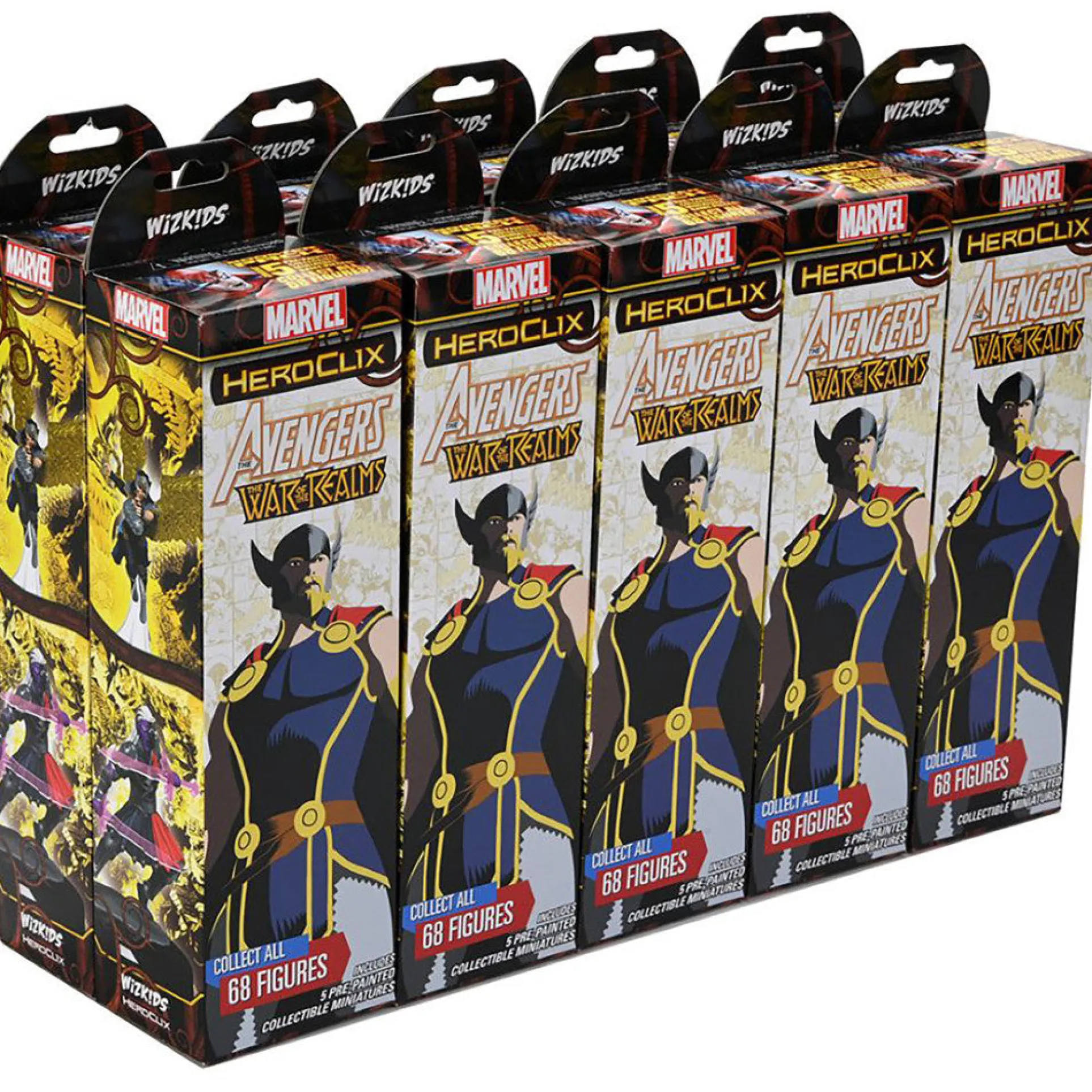 WizKids Marvel HeroClix: Avengers War of the Realms Booster Brick, 50 Mini Figures