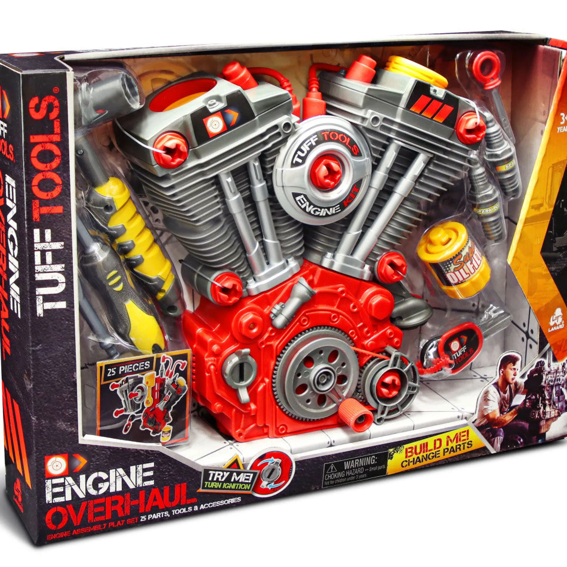 Lanard 25-Piece Tuff Tools Engine Overhaul Playset - Interactive Mechanic Simulation